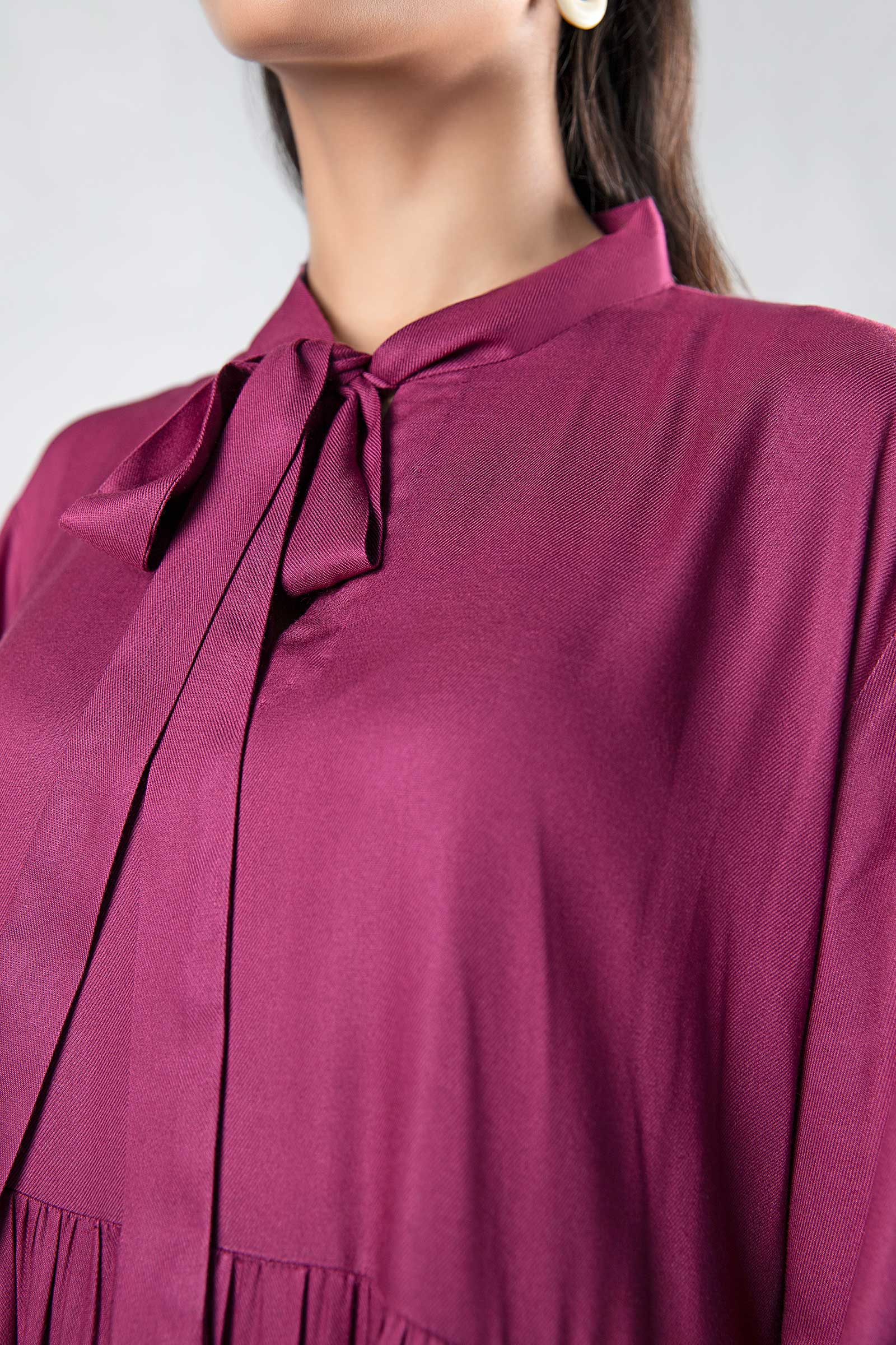 Embroidered Twill Dress