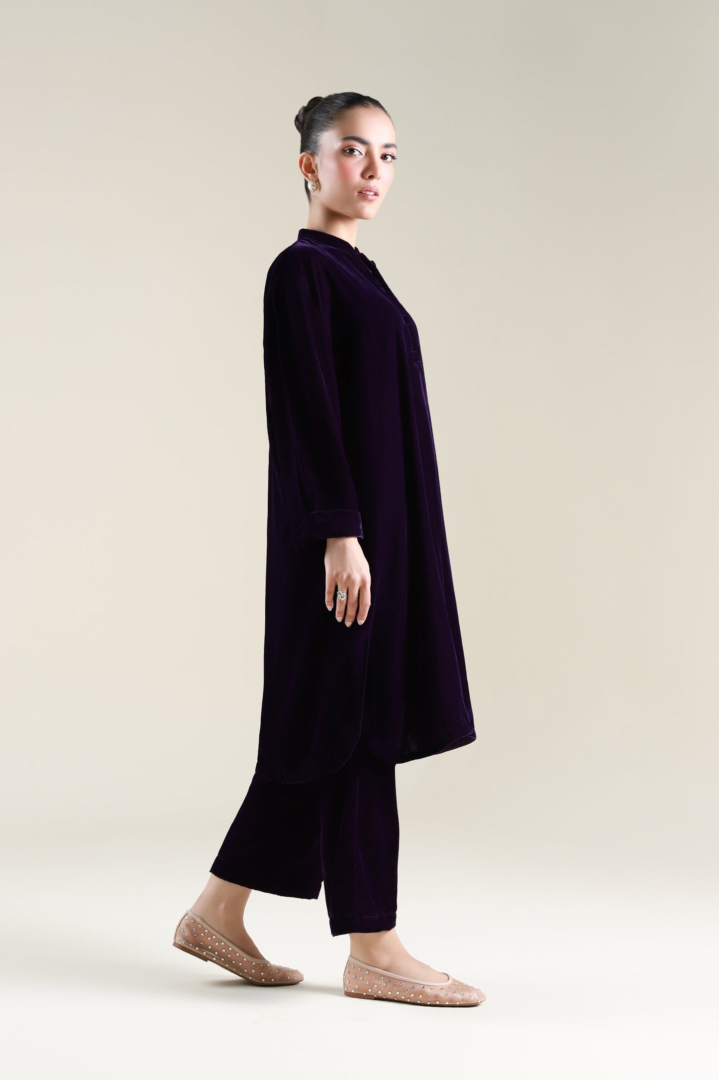 2 Pc Dyed Velvet Suit