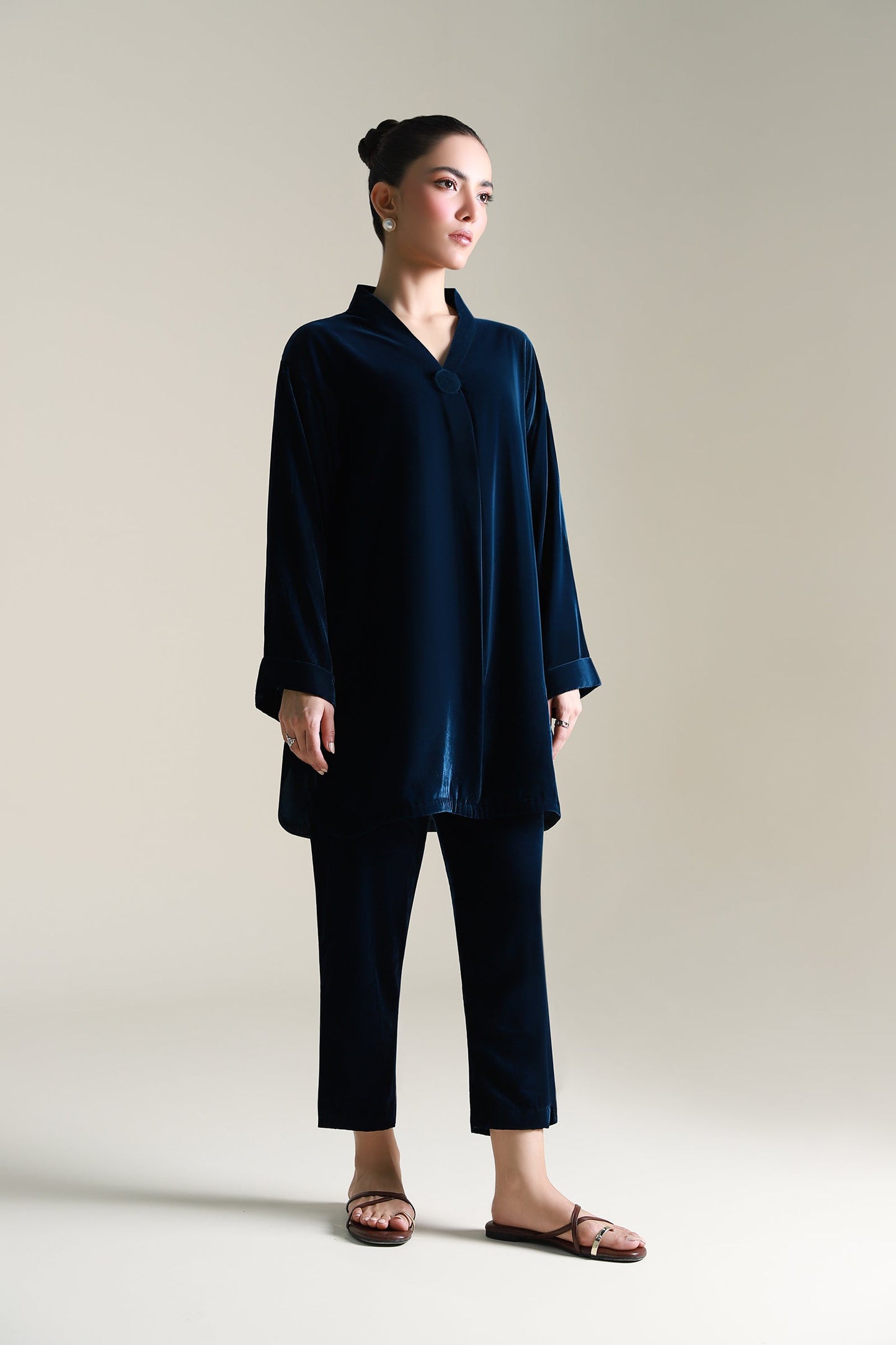 2 Pc Dyed Velvet Suit