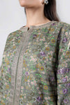 3 Pc Printed Textured Suit