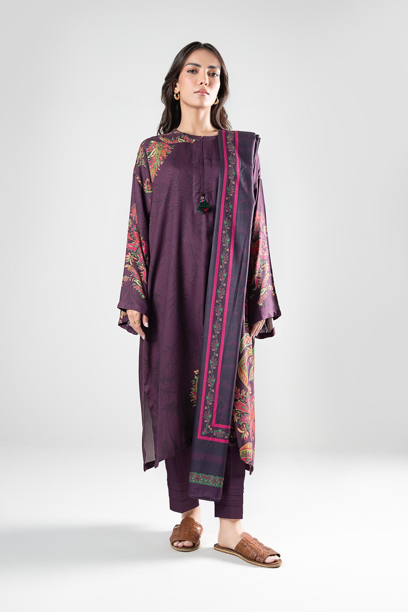2 Pc Printed Twill Suit