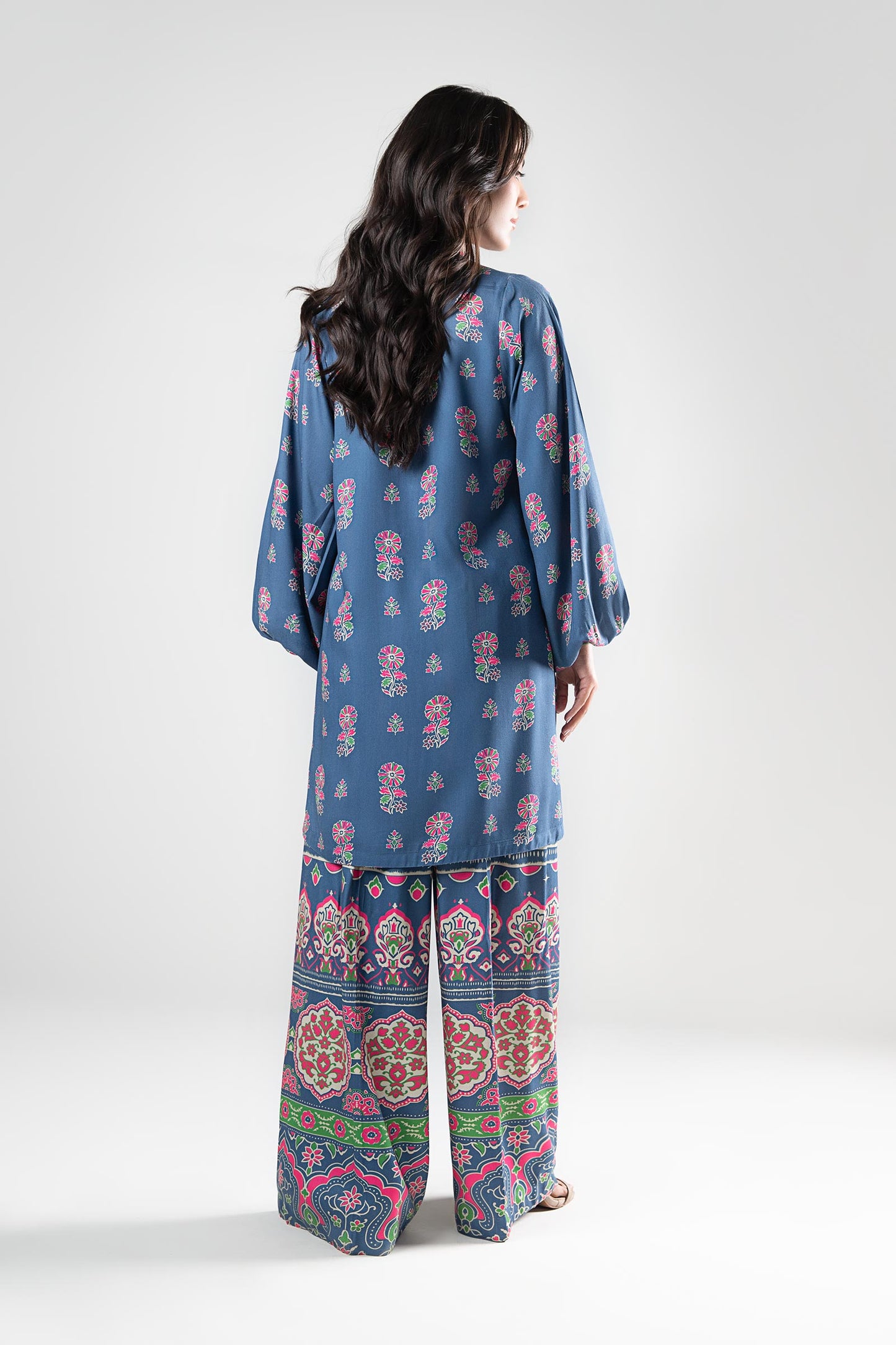 2 Pc Printed Twill Suit