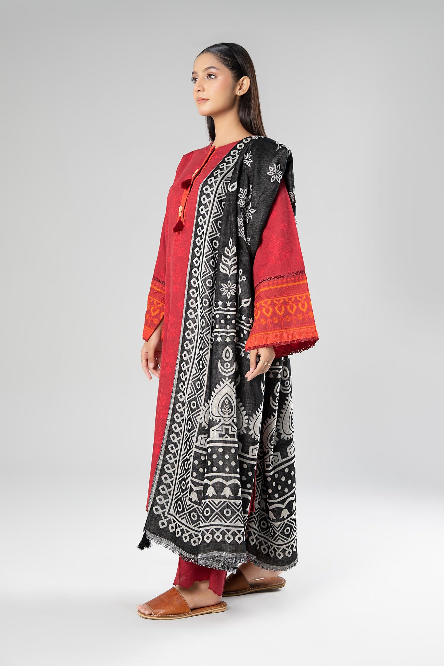 2 Pc Printed Linen Suit