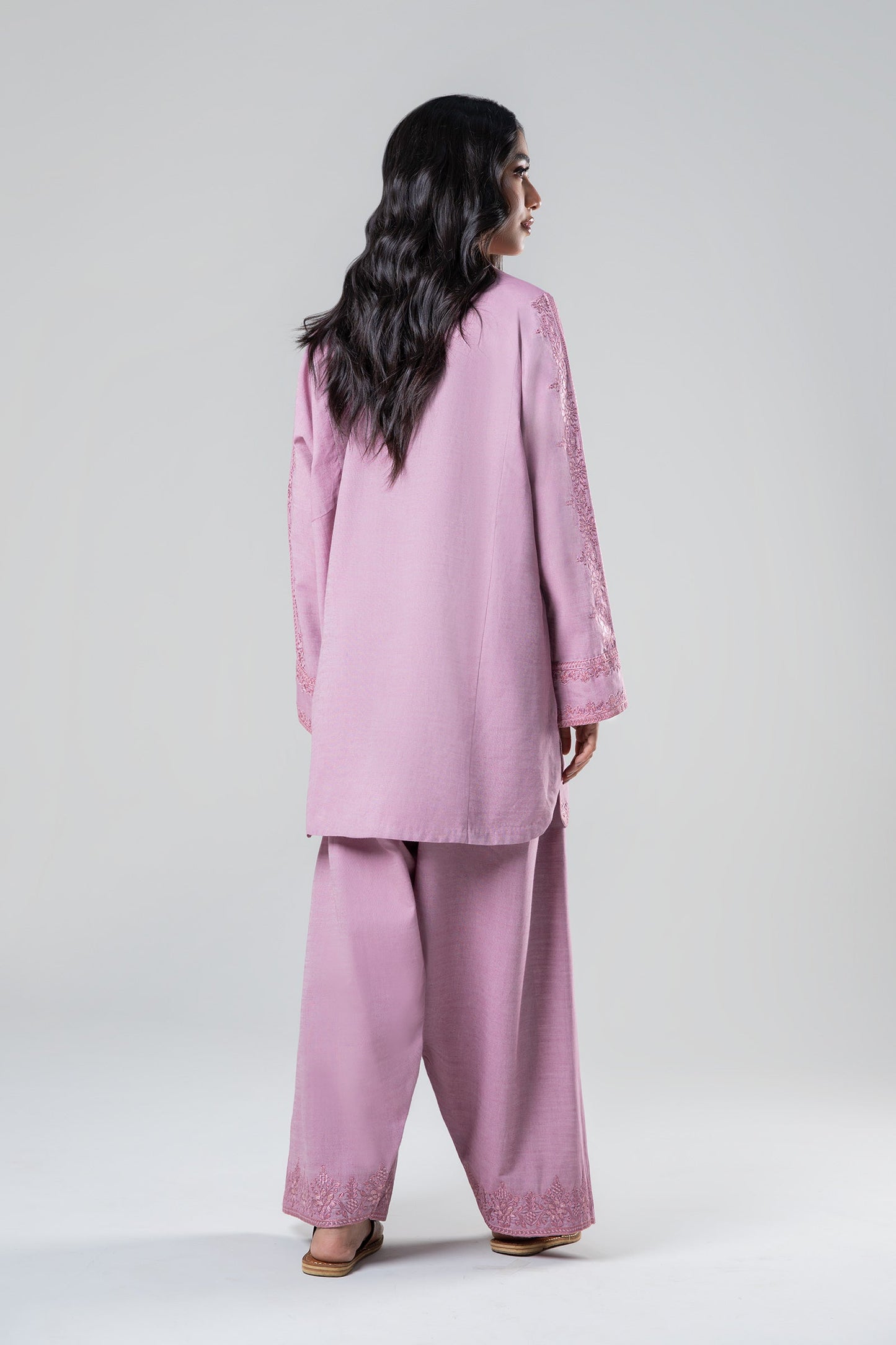 2 Pc Embroidered Yarn Dyed Suit