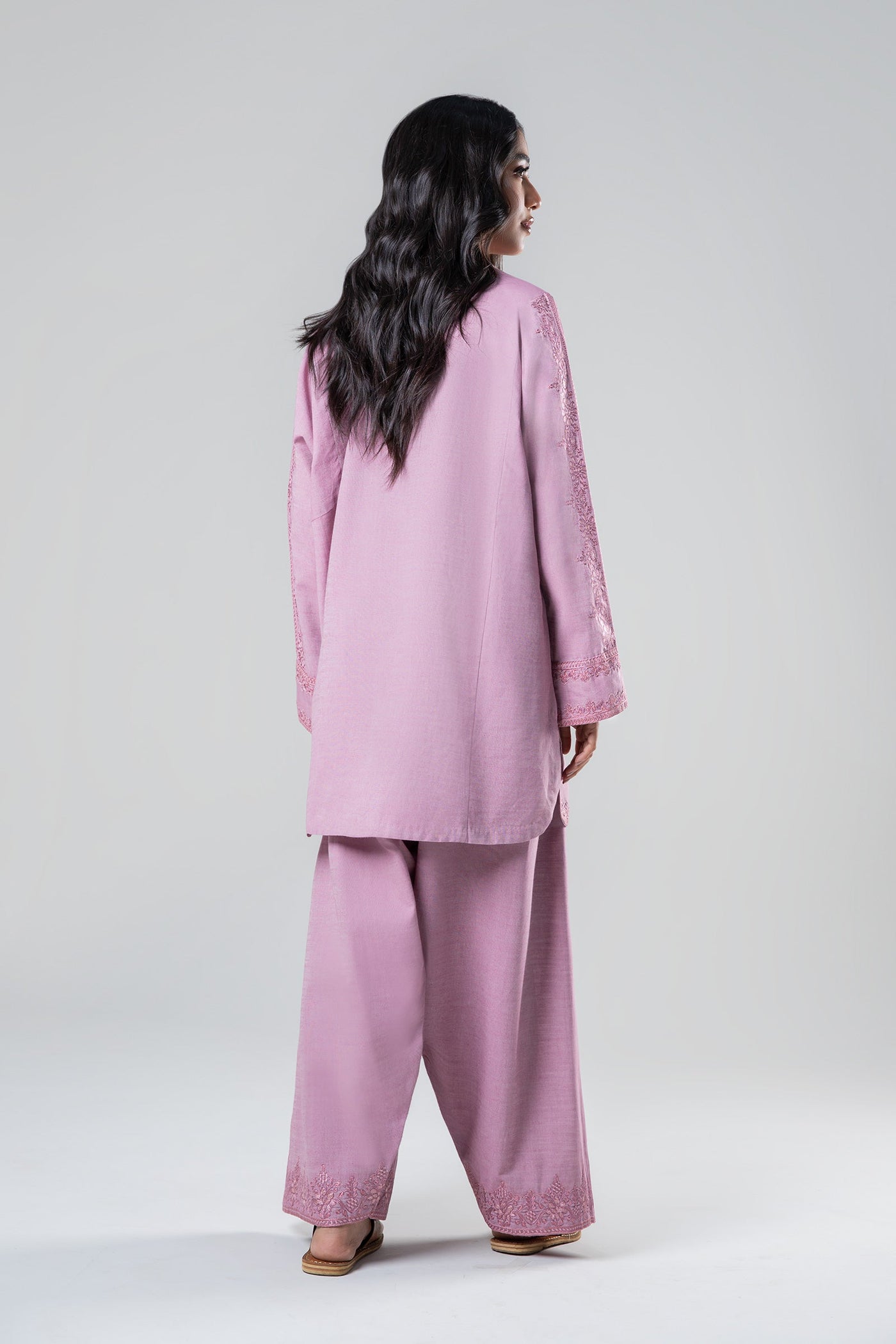 2 Pc Embroidered Yarn Dyed Suit