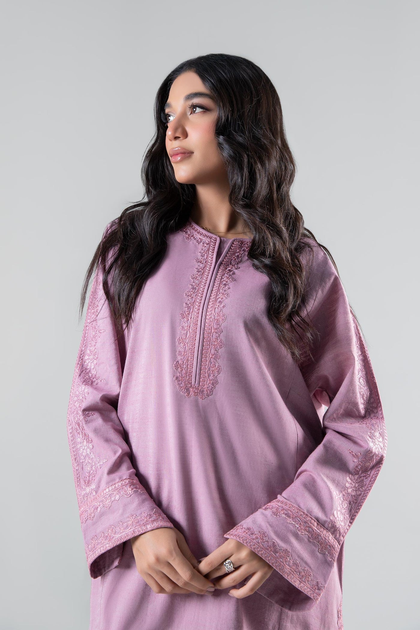 2 Pc Embroidered Yarn Dyed Suit