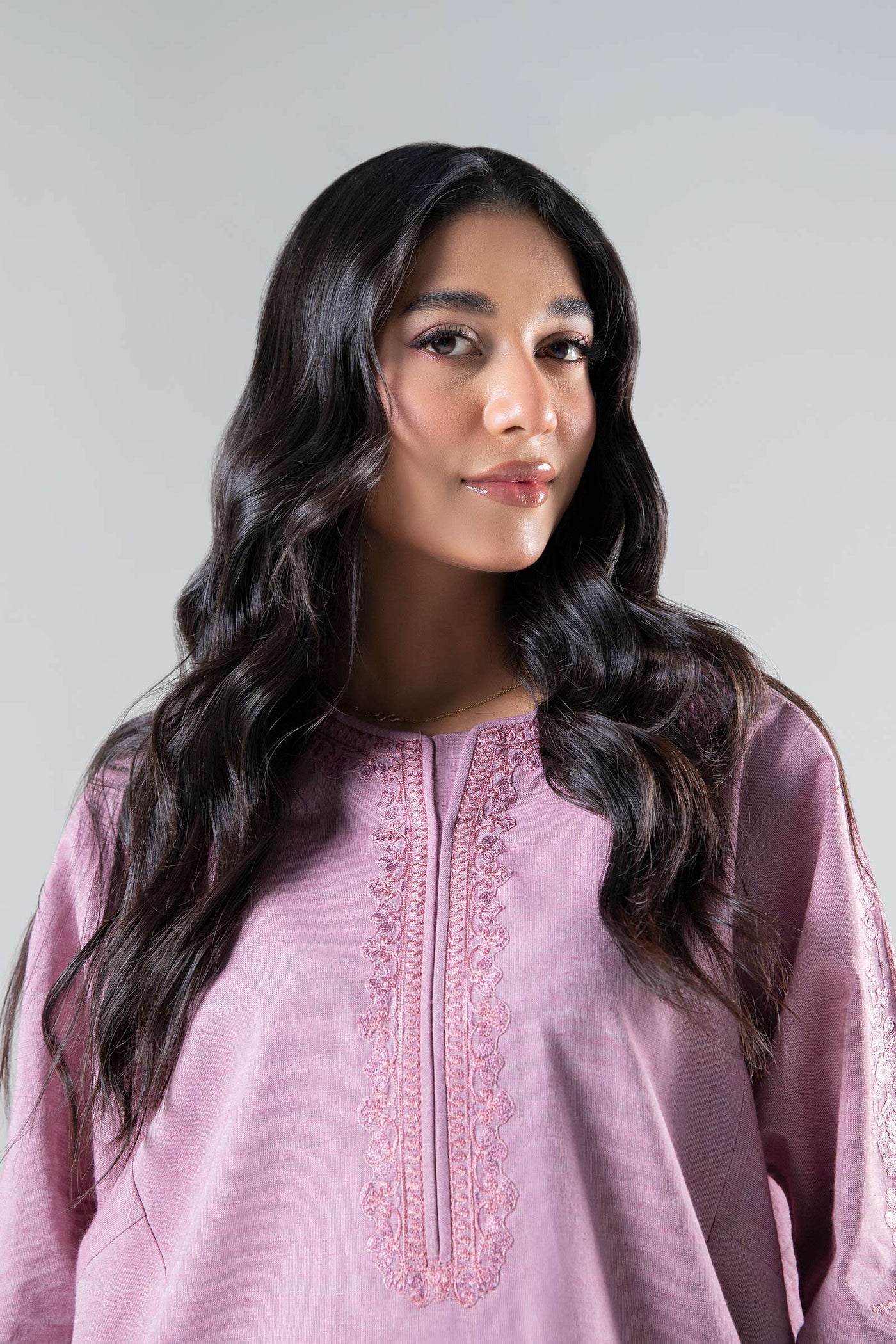 2 Pc Embroidered Yarn Dyed Suit