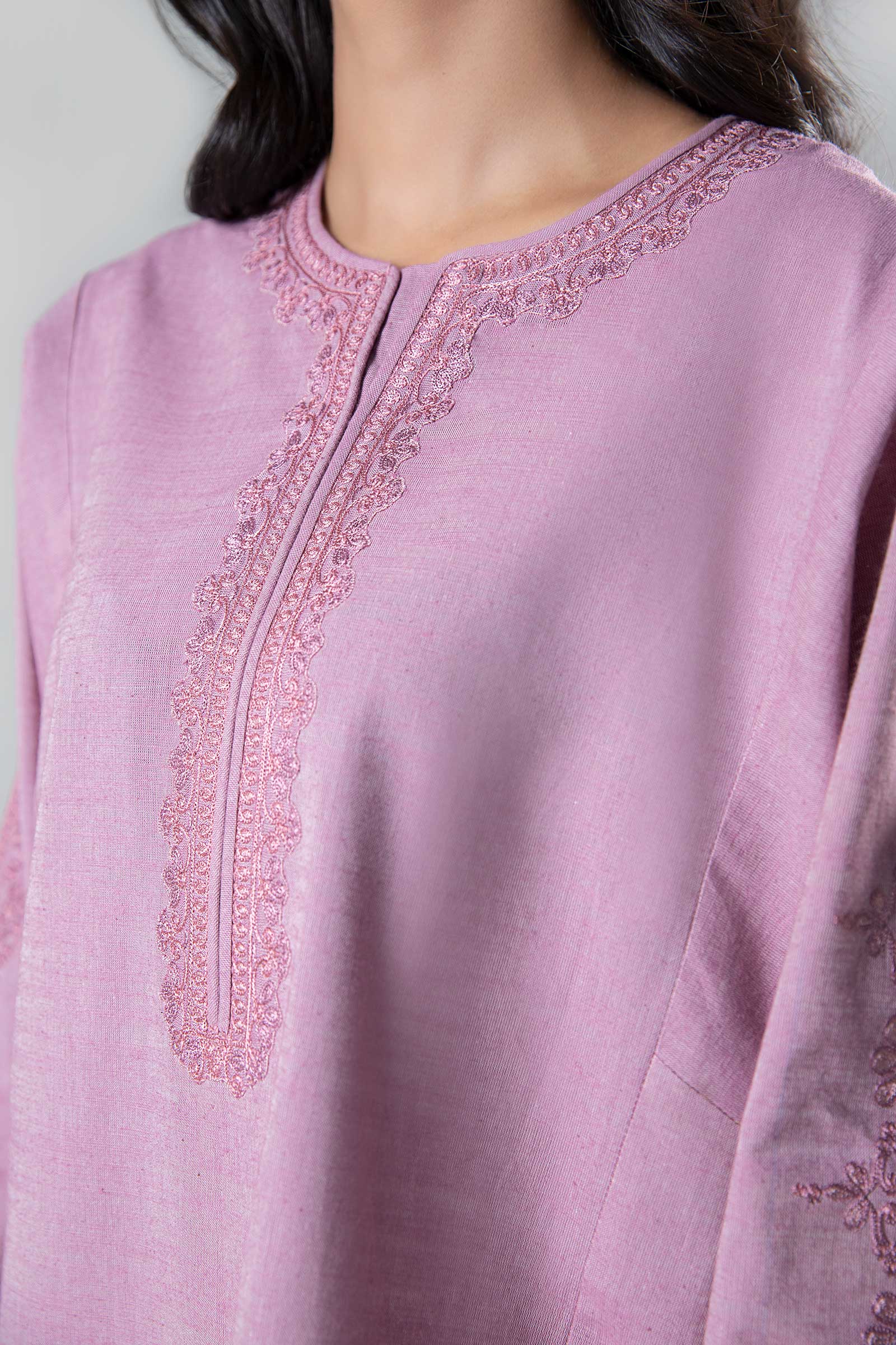 2 Pc Embroidered Yarn Dyed Suit