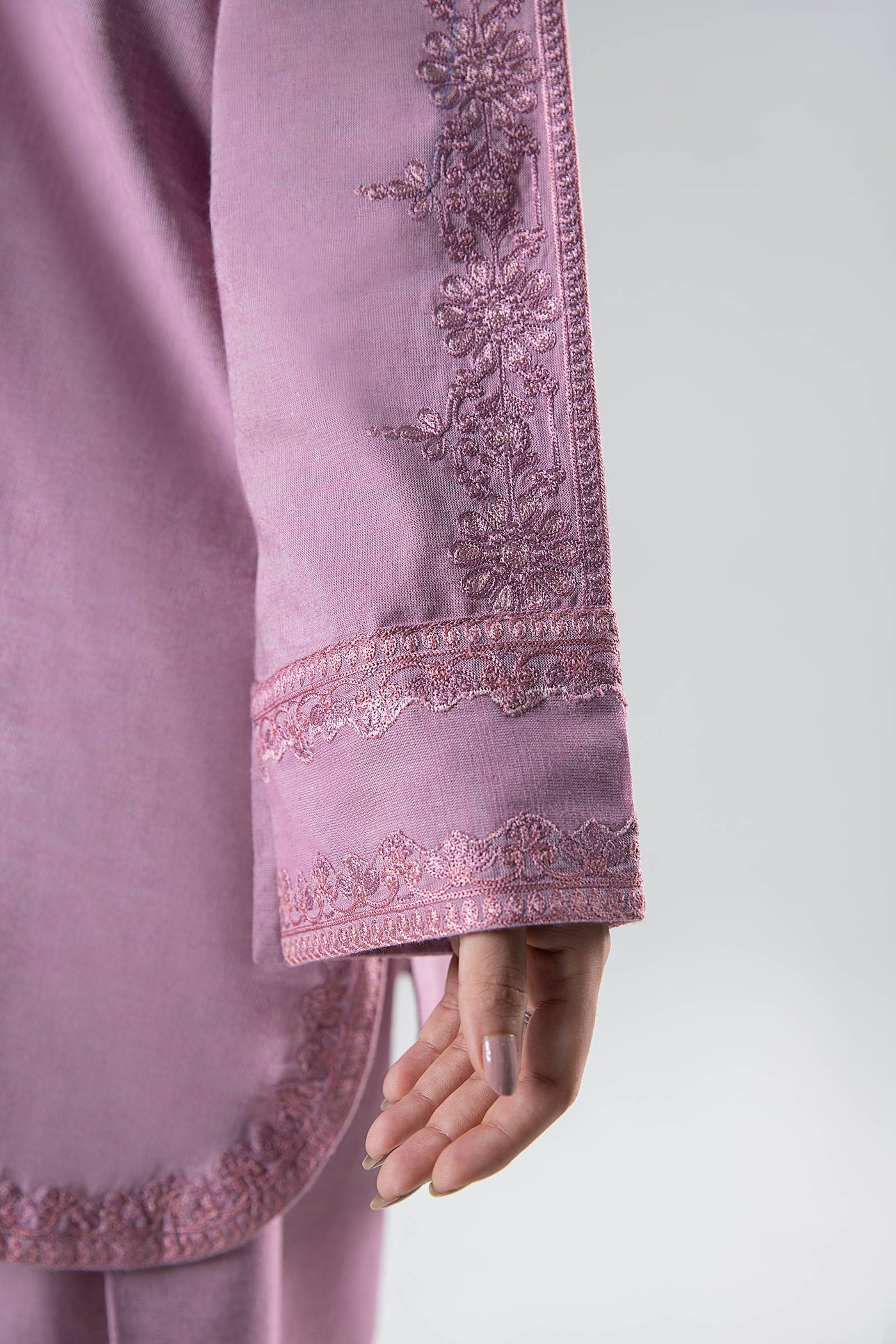 2 Pc Embroidered Yarn Dyed Suit