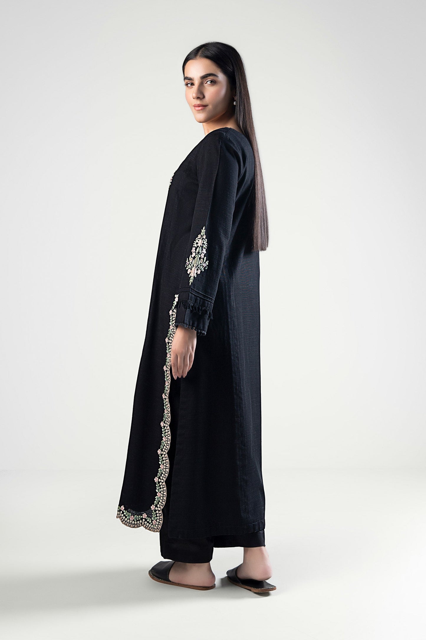 Embroidered Khaddar Shirt