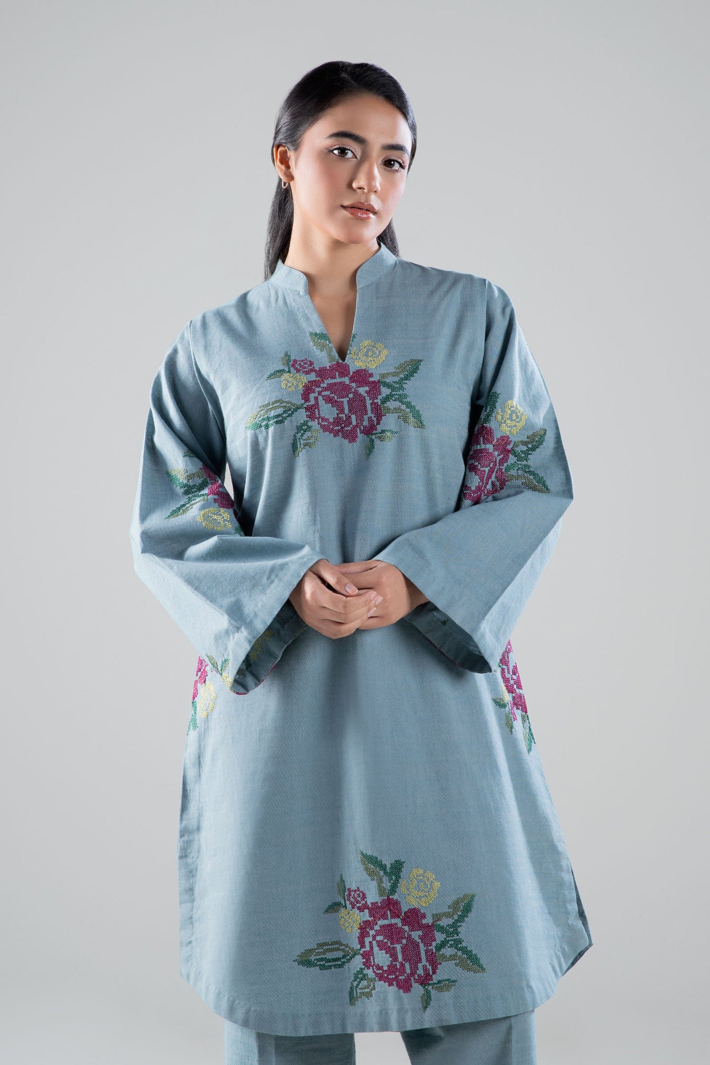 Embroidered Textured Shirt