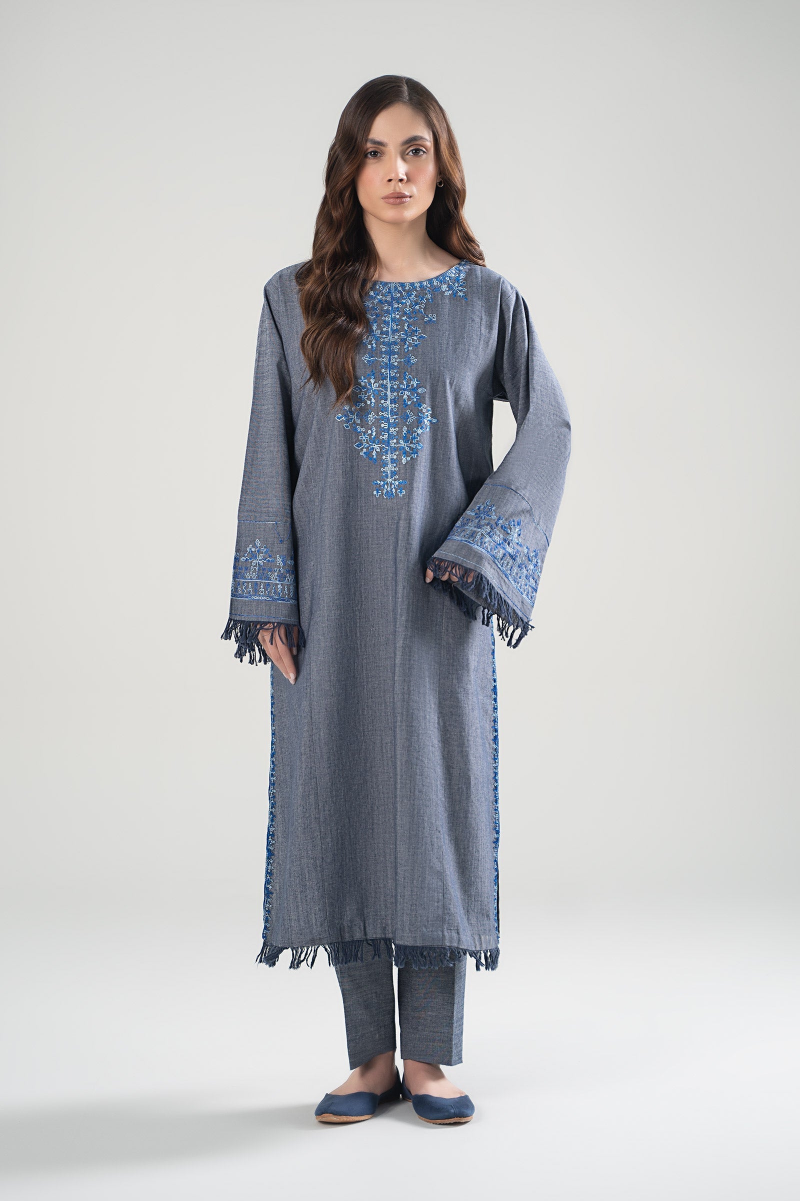 Embroidered Yarn Dyed Shirt