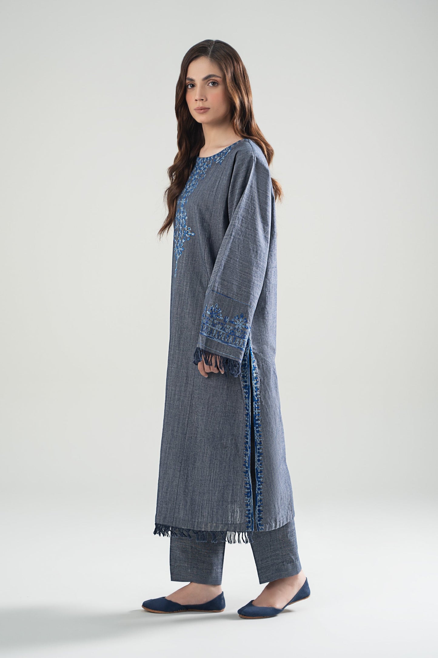 Embroidered Yarn Dyed Shirt