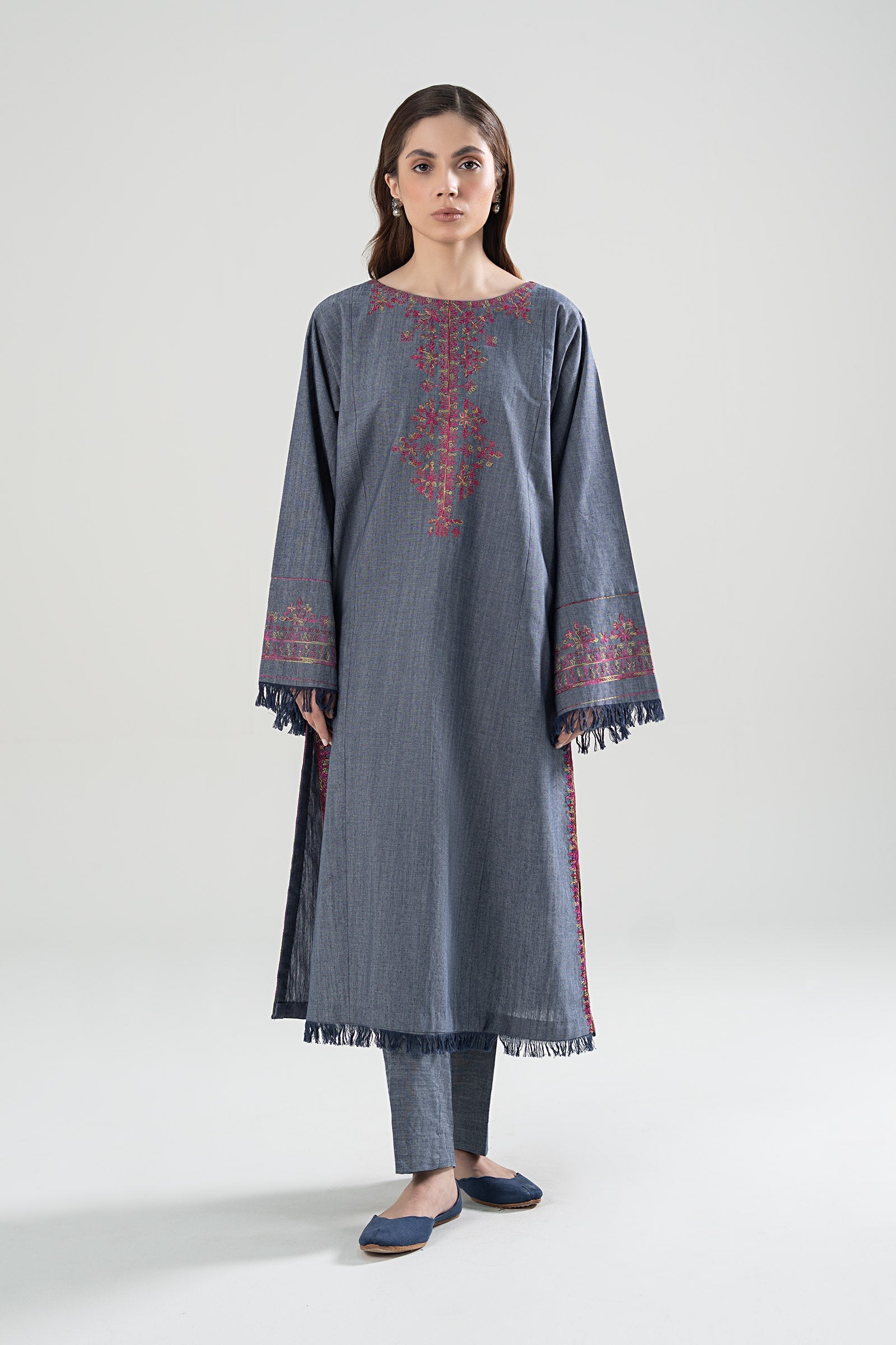 Embroidered Yarn Dyed Shirt
