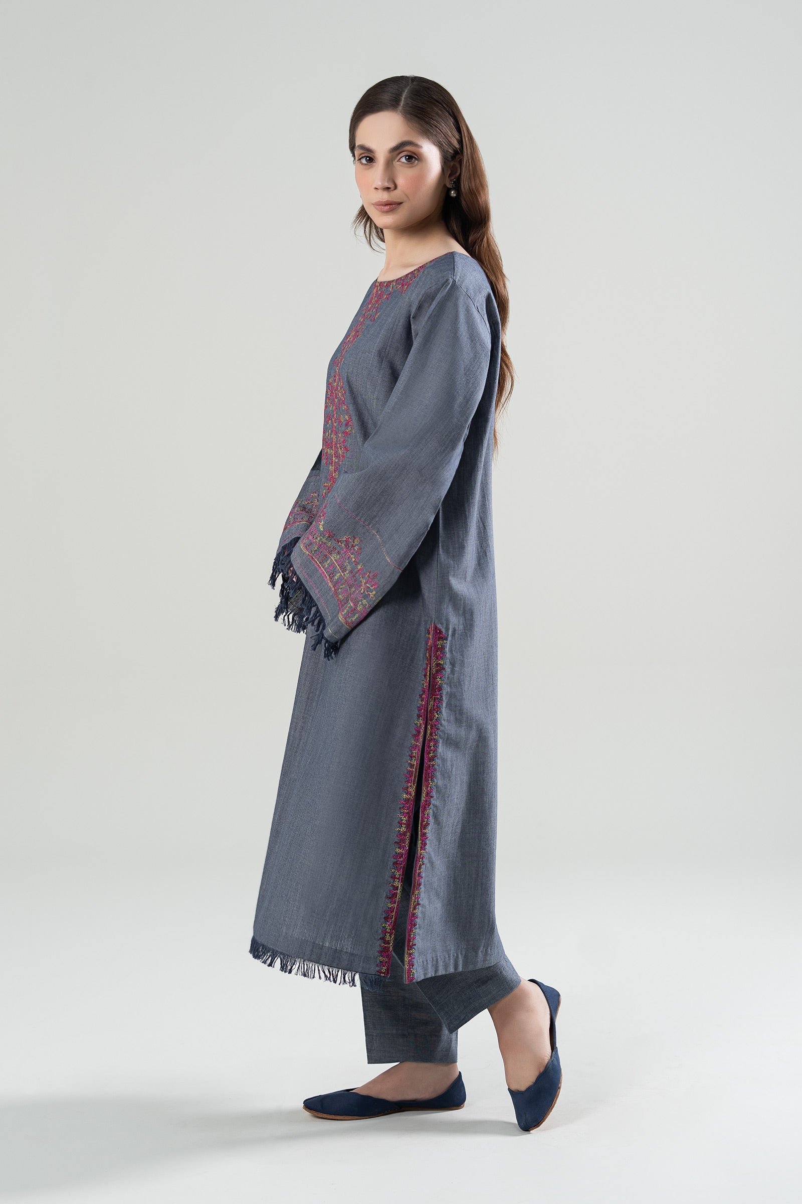 Embroidered Yarn Dyed Shirt