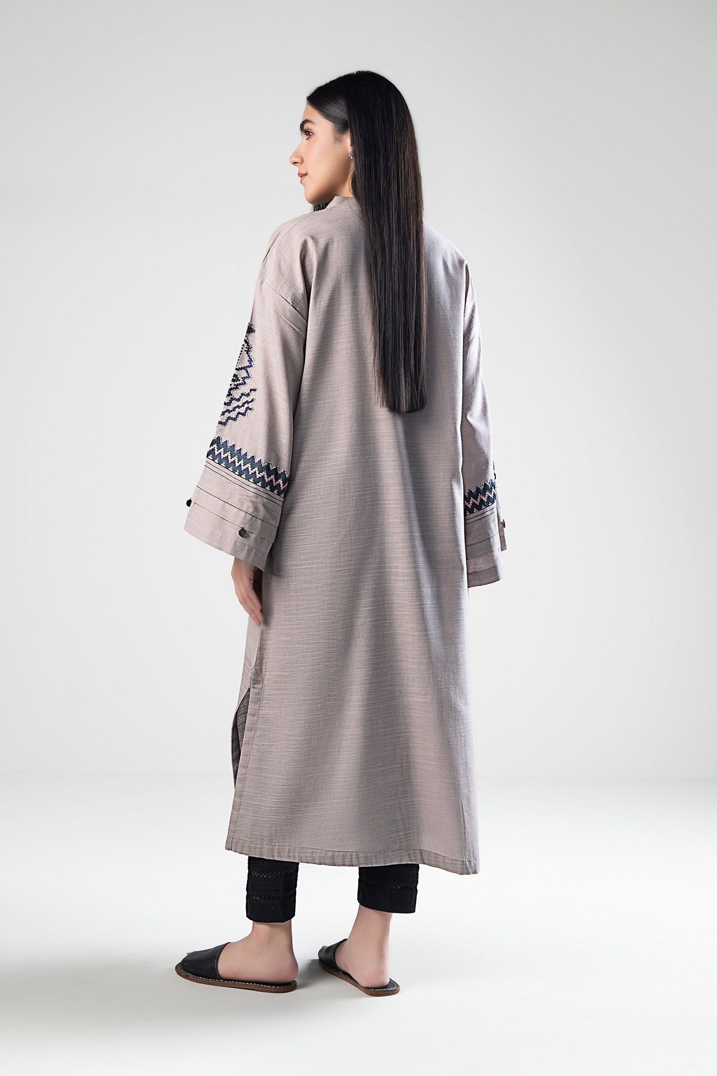Embroidered Khaddar Shirt