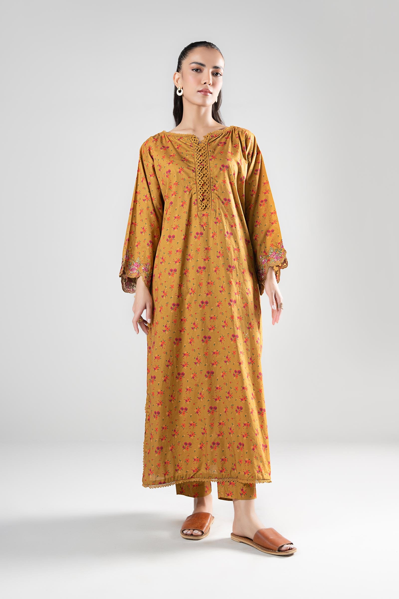 2 Pc Printed Cambric Suit