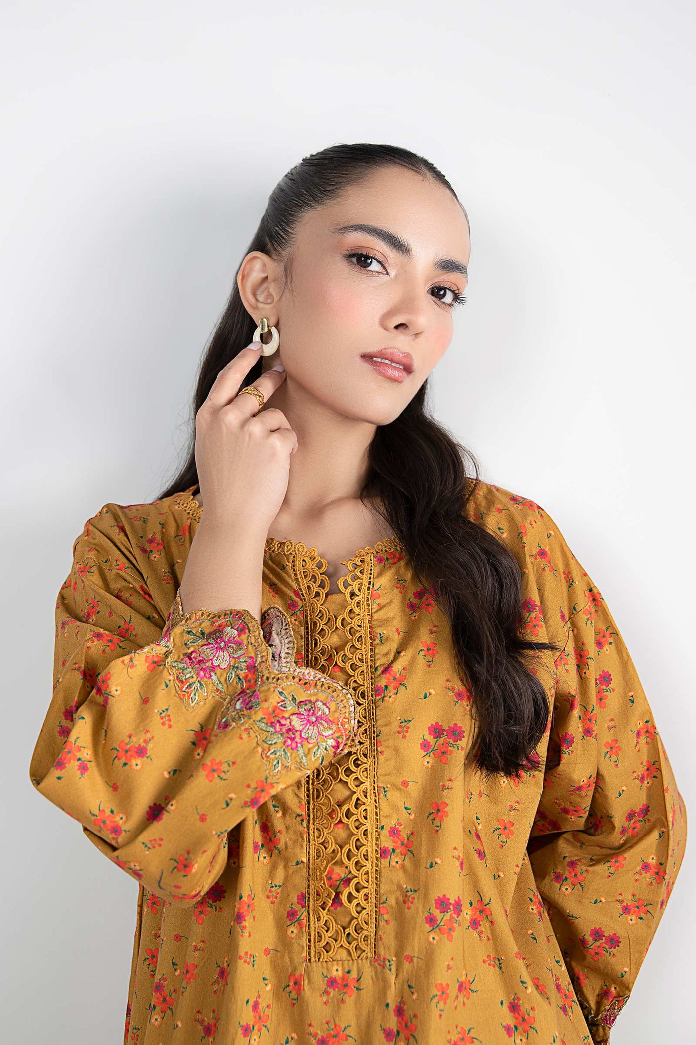 2 Pc Printed Cambric Suit