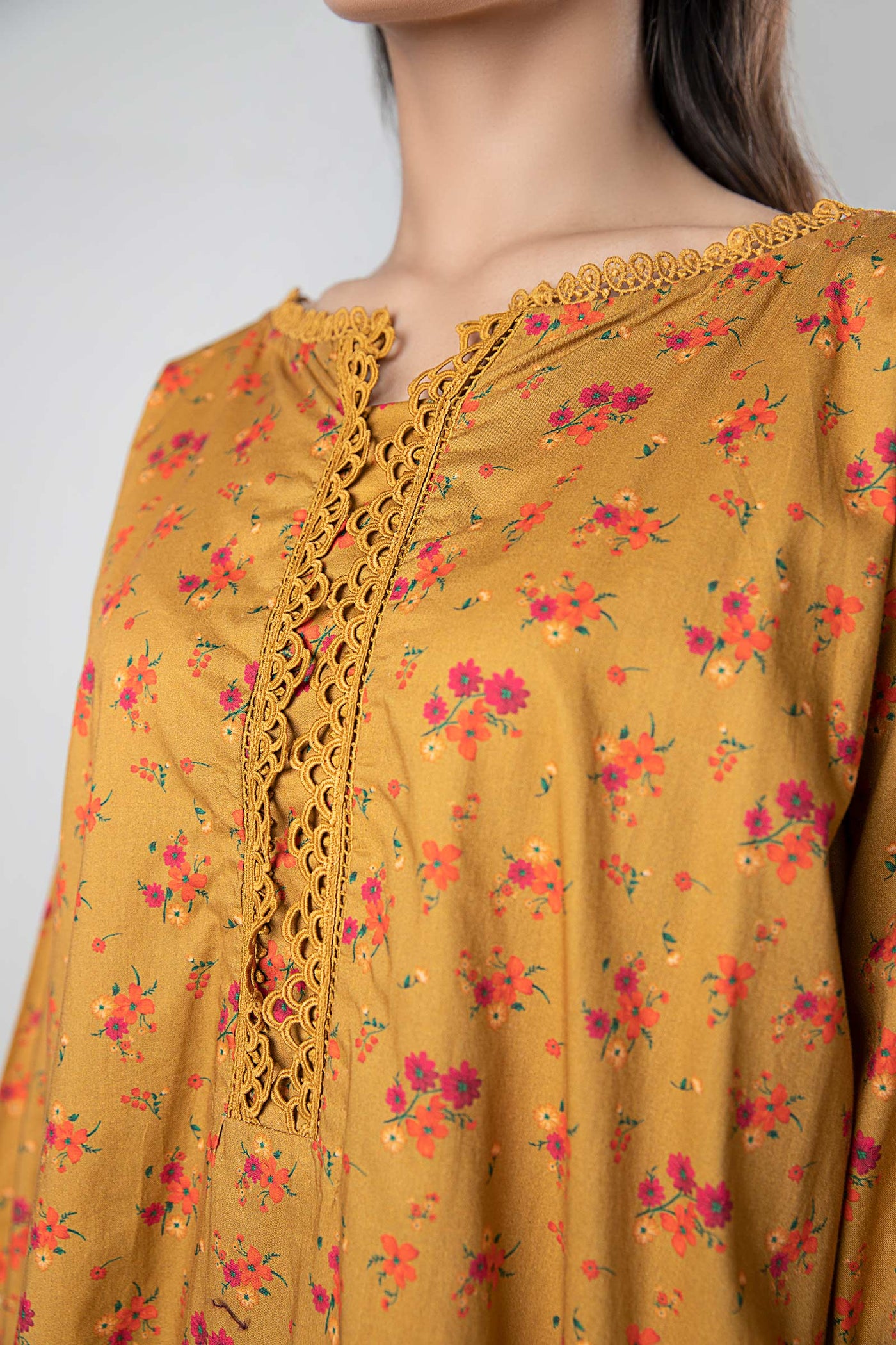 2 Pc Printed Cambric Suit