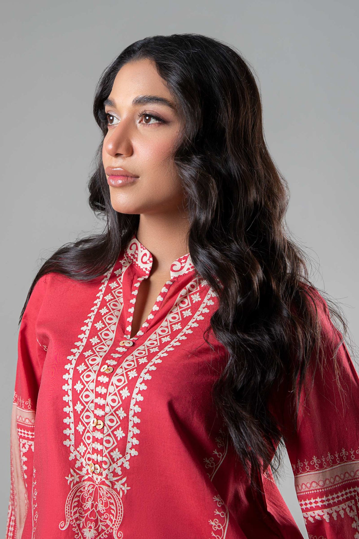 2 Pc Printed Cambric Suit