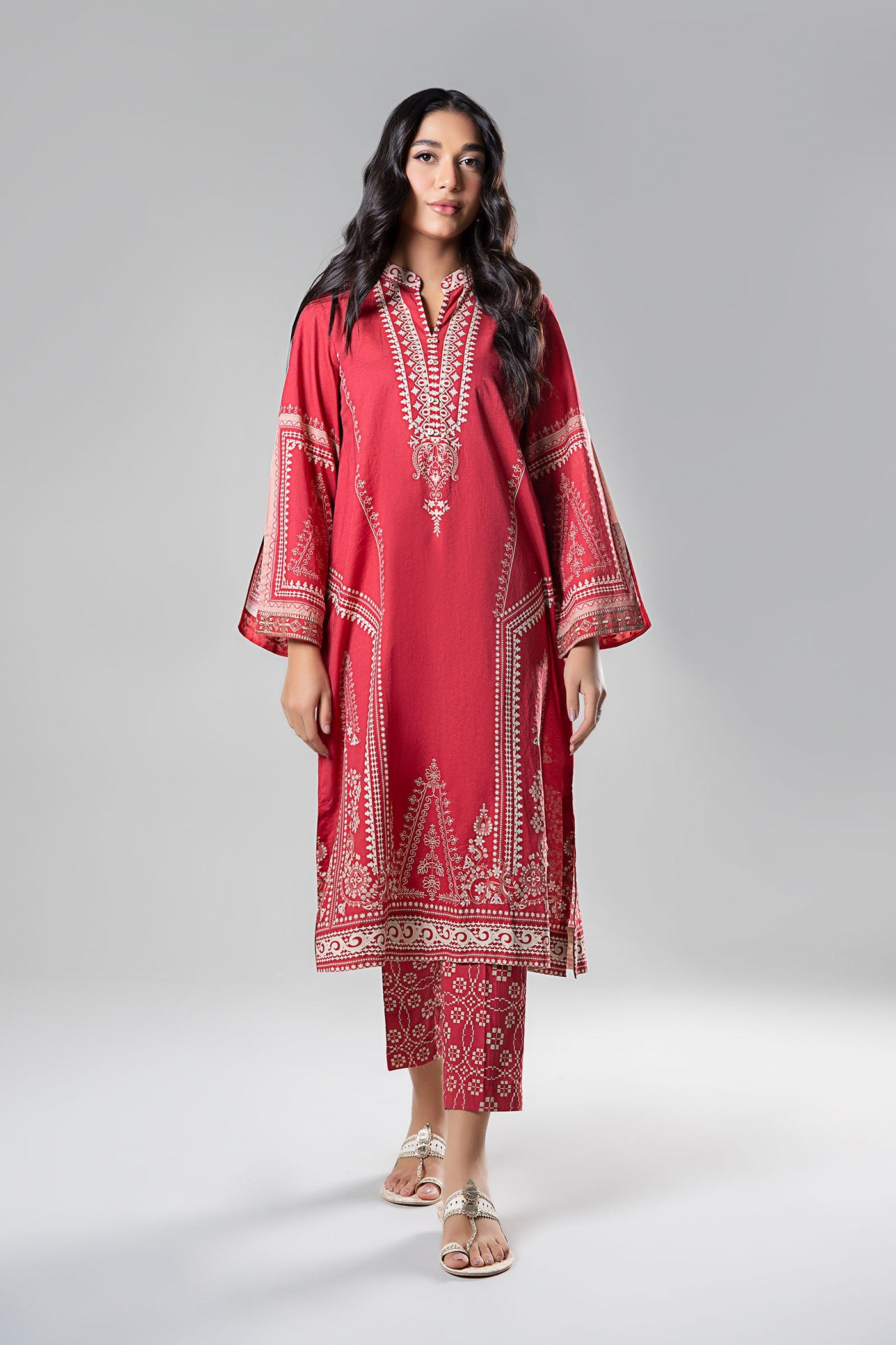 2 Pc Printed Cambric Suit