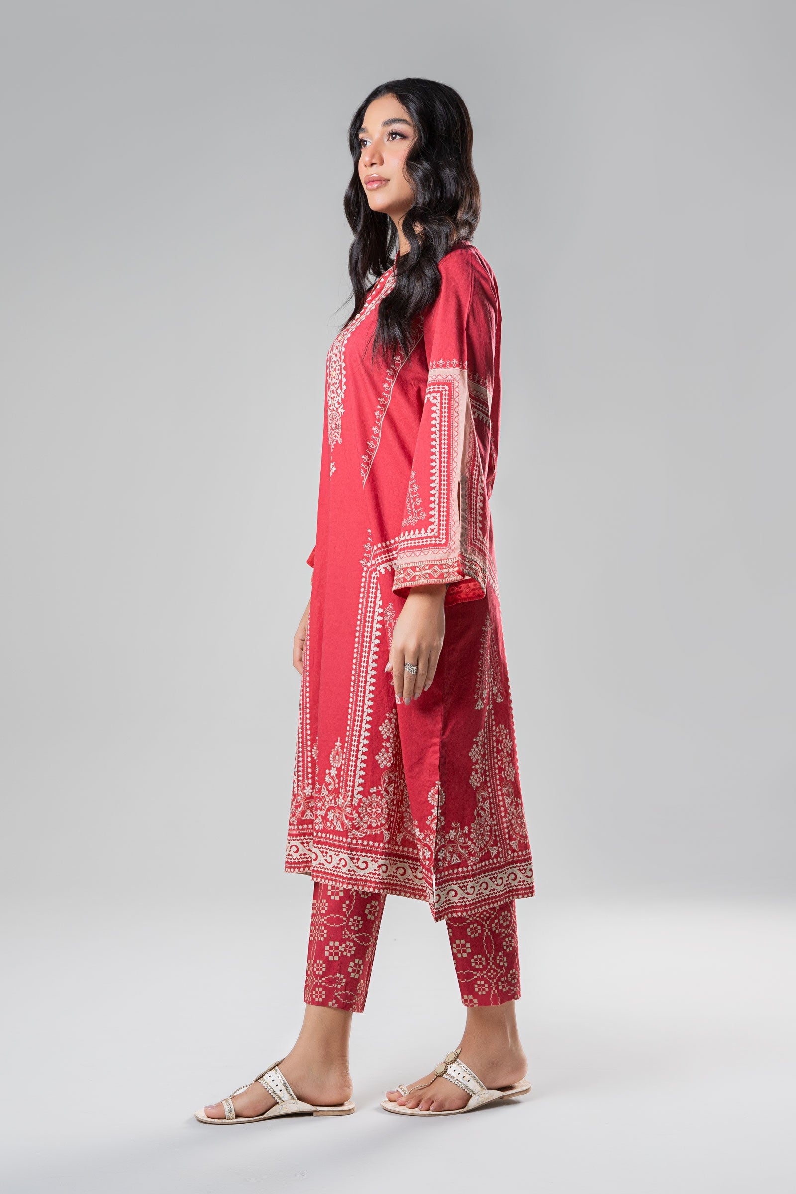 2 Pc Printed Cambric Suit