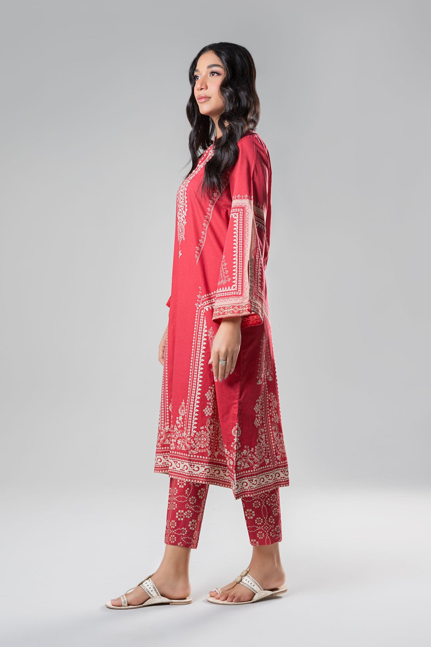 2 Pc Printed Cambric Suit