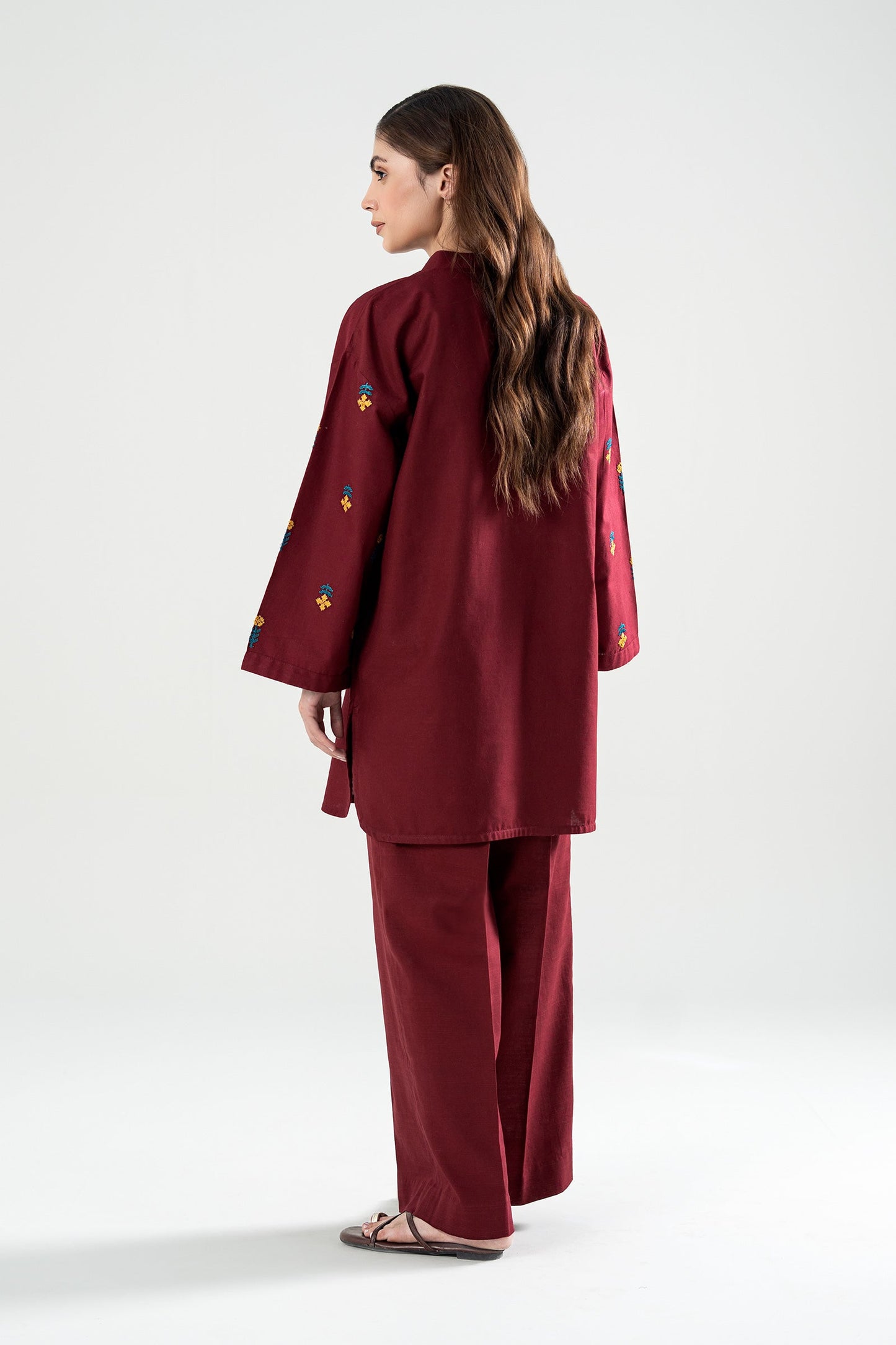 Embroidered Khaddar Shirt