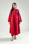 2 Pc Embroidered Crosshatch Slub Suit