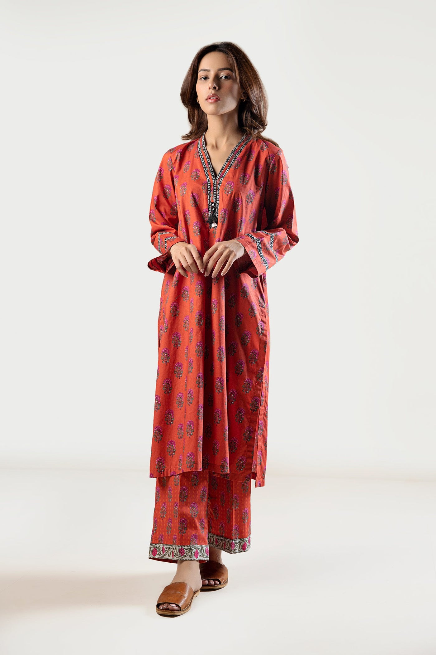 2 Pc Printed Cambric Suit