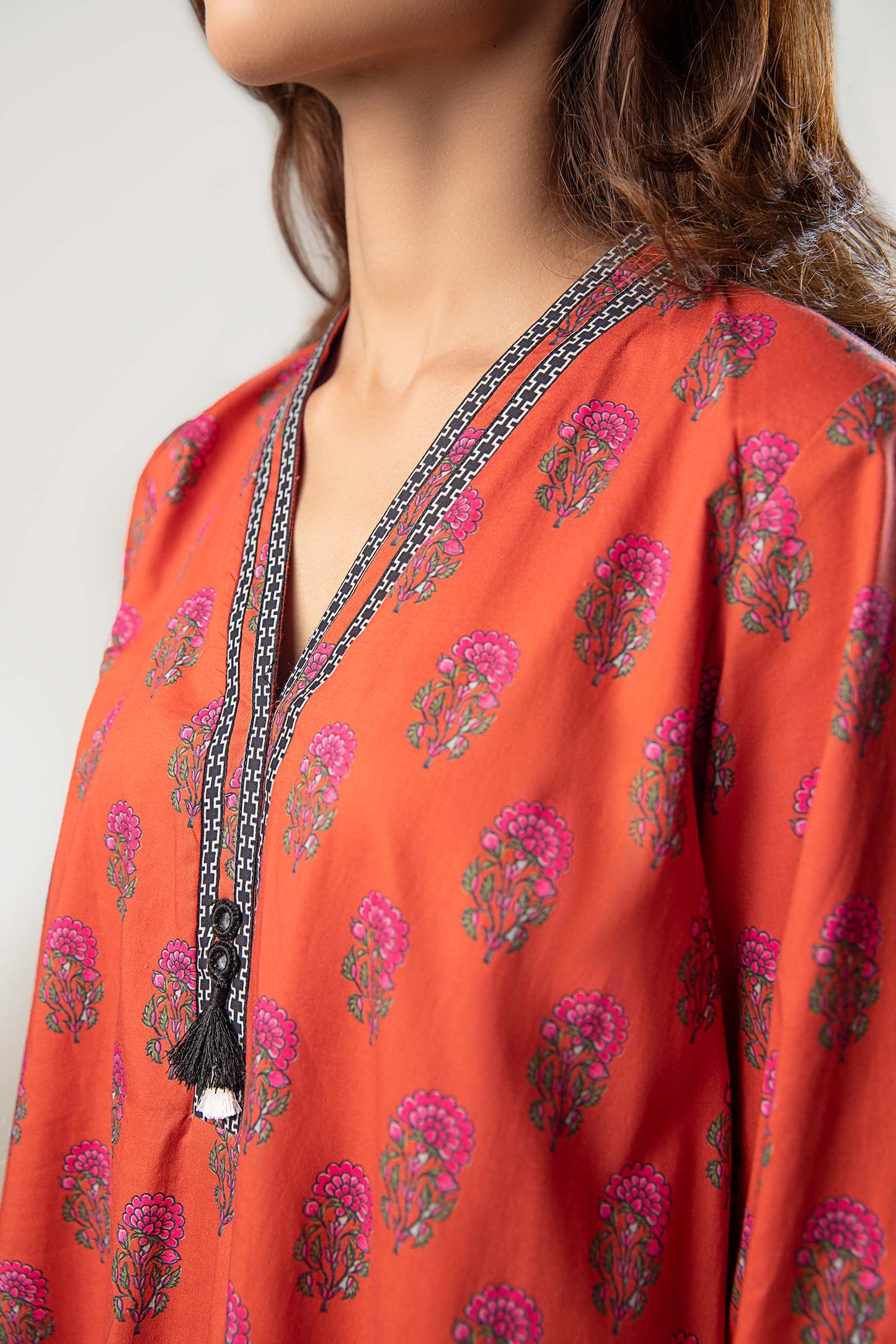 2 Pc Printed Cambric Suit