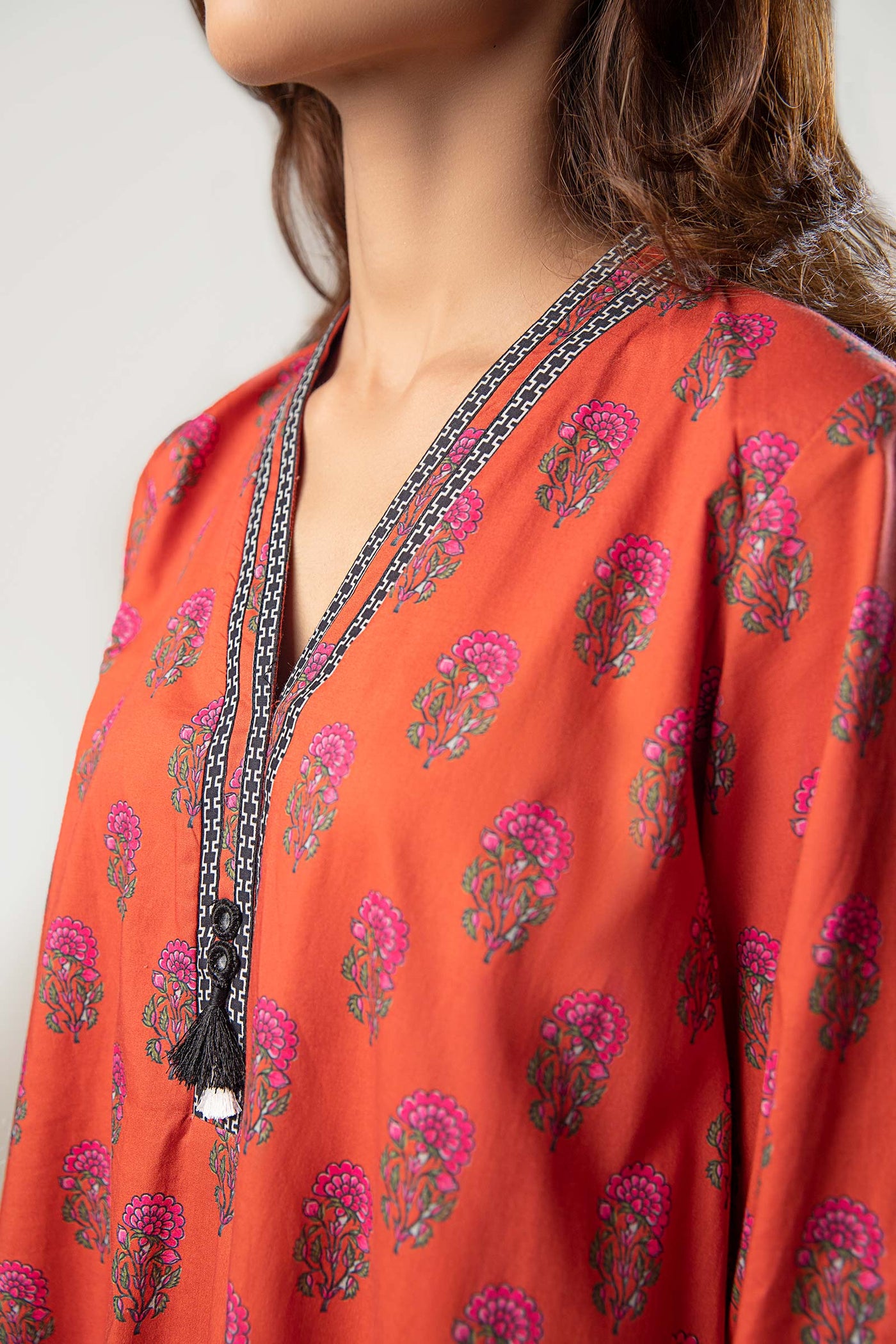 2 Pc Printed Cambric Suit