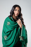 Embroidered Twill Shawl