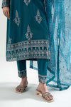 3 Pc Embroidered Karandi Suit