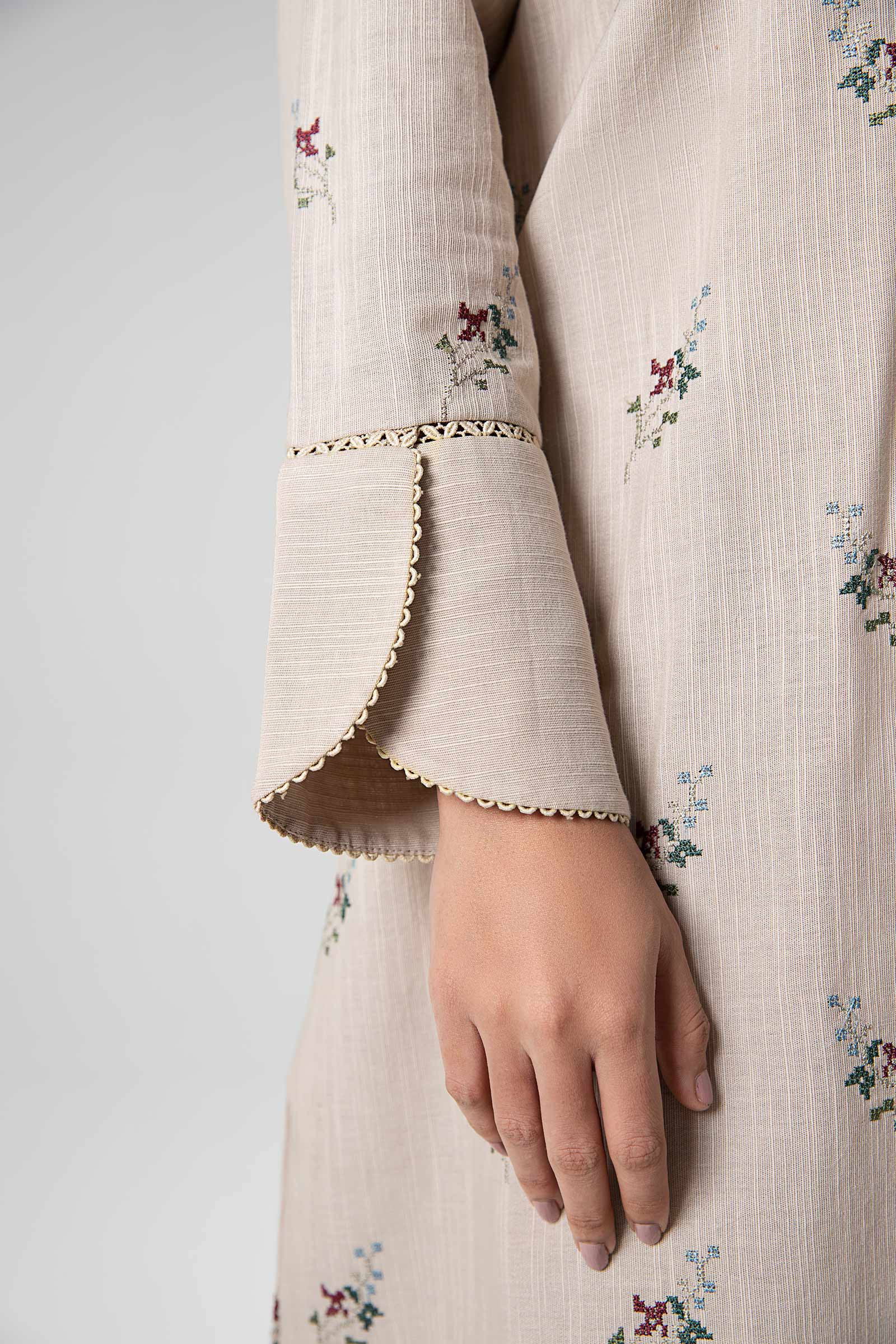 3 Pc Embroidered Khaddar Suit