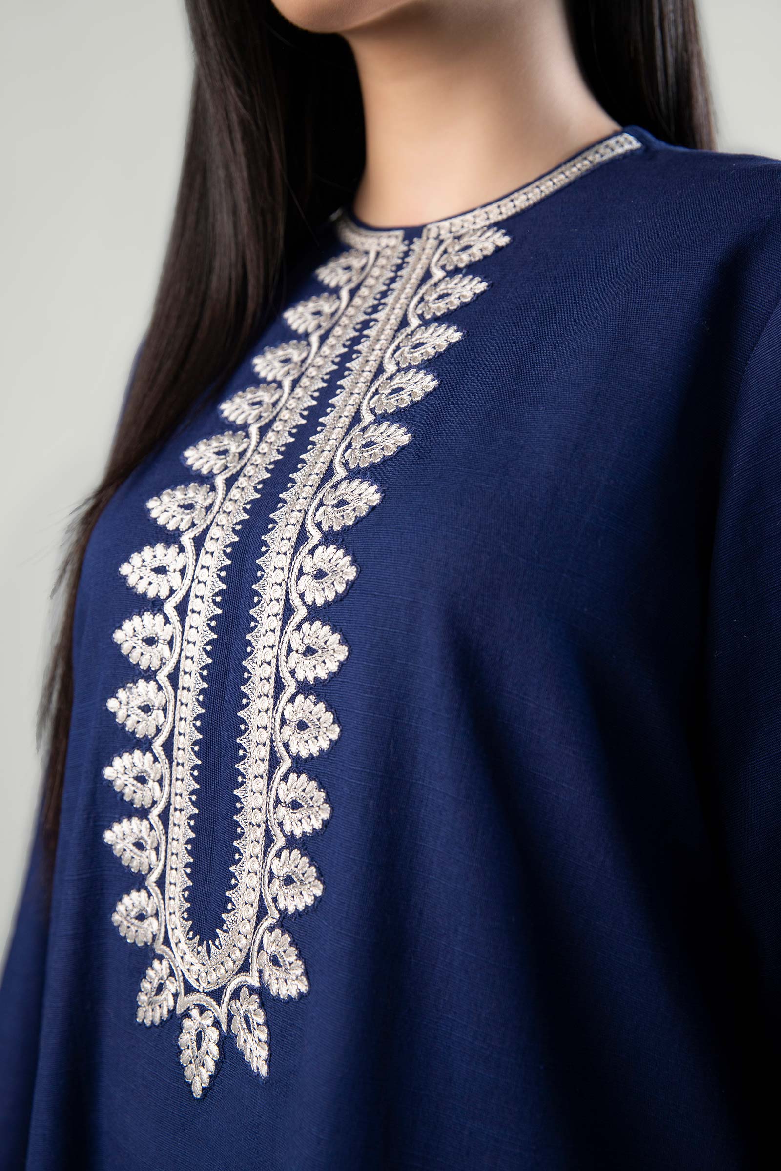 3 Pc Embroidered Khaddar Suit