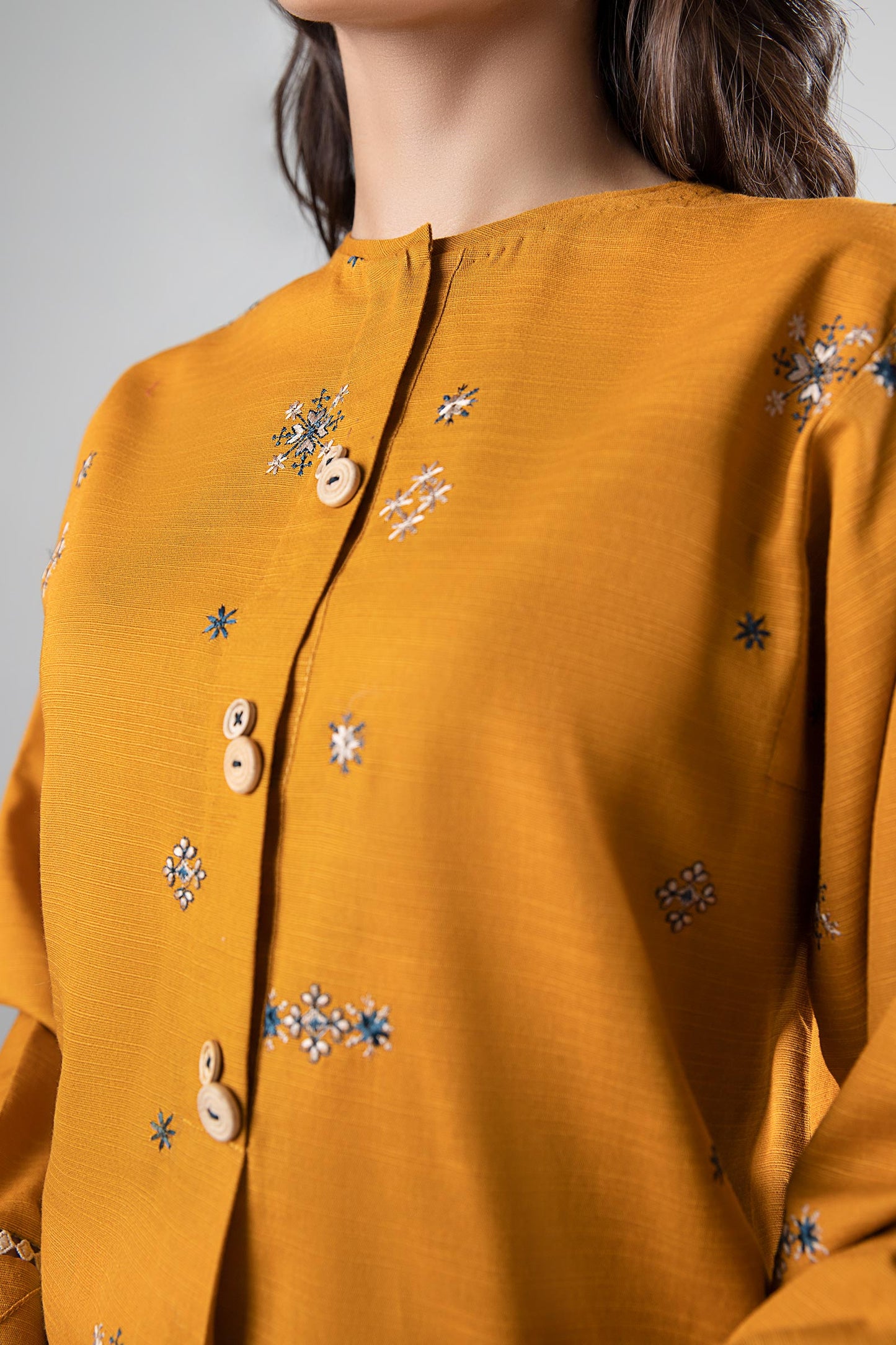 3 Pc Embroidered Khaddar Suit