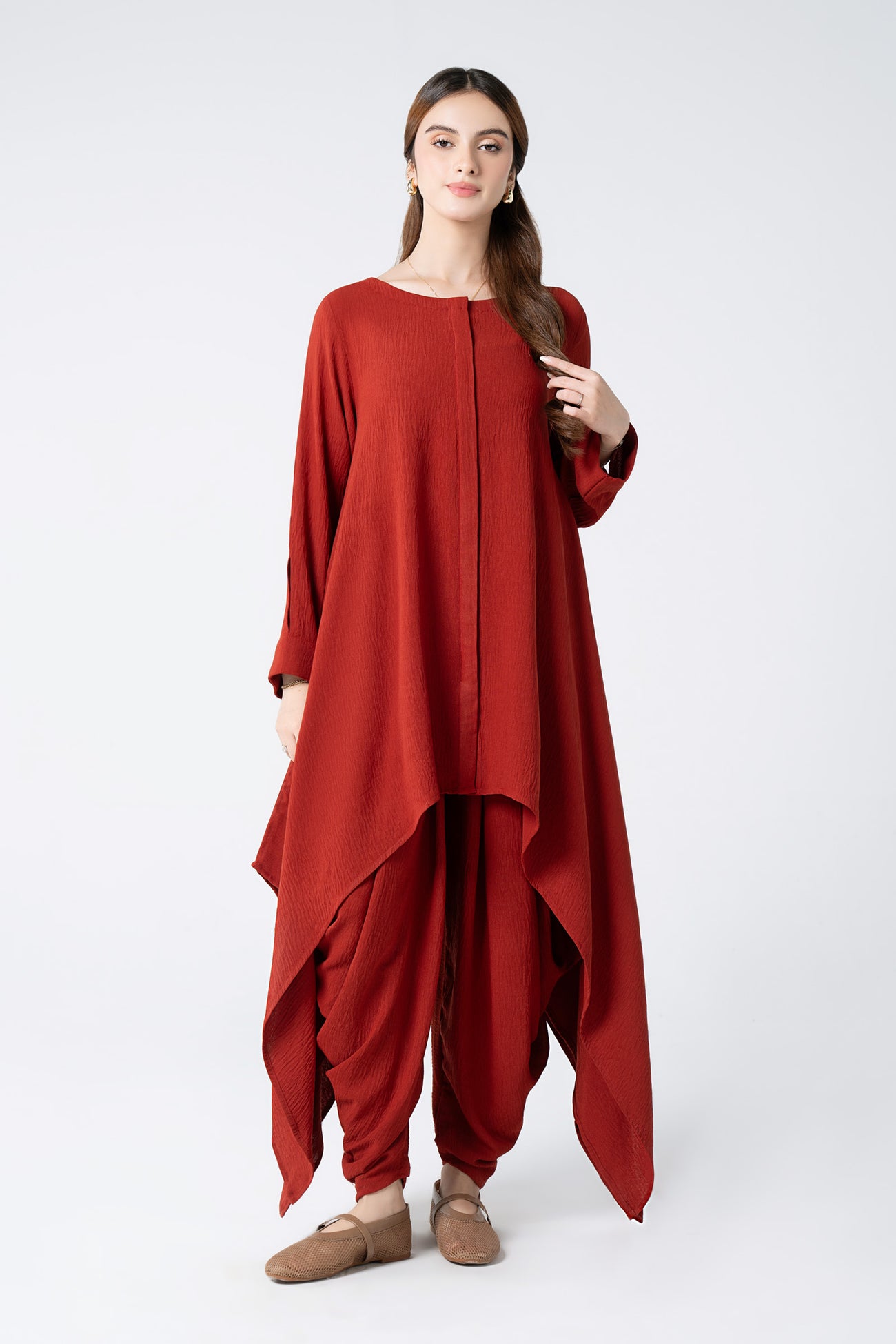 2 Pc Dyed Georgette Suit