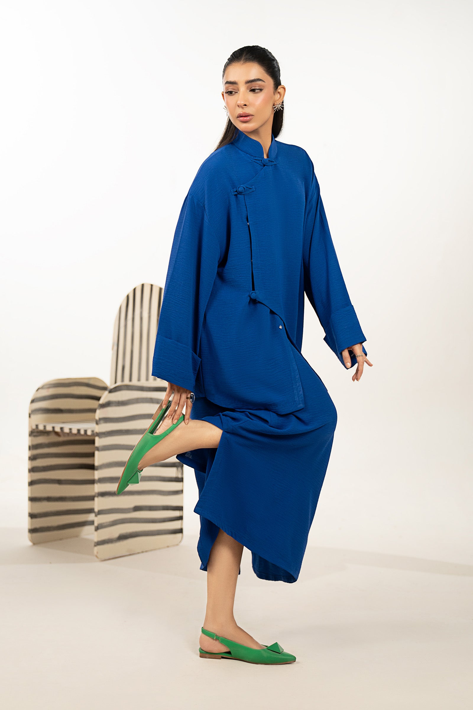 2 Pc Dyed Poly Viscose Suit