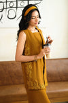 2 Pc Embroidered Wrinkle Crepe Suit