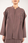 3 Pc Embroidered Poly Wrinkle Suit
