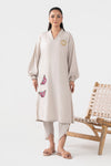 2 Pc Embroidered Crepe Suit