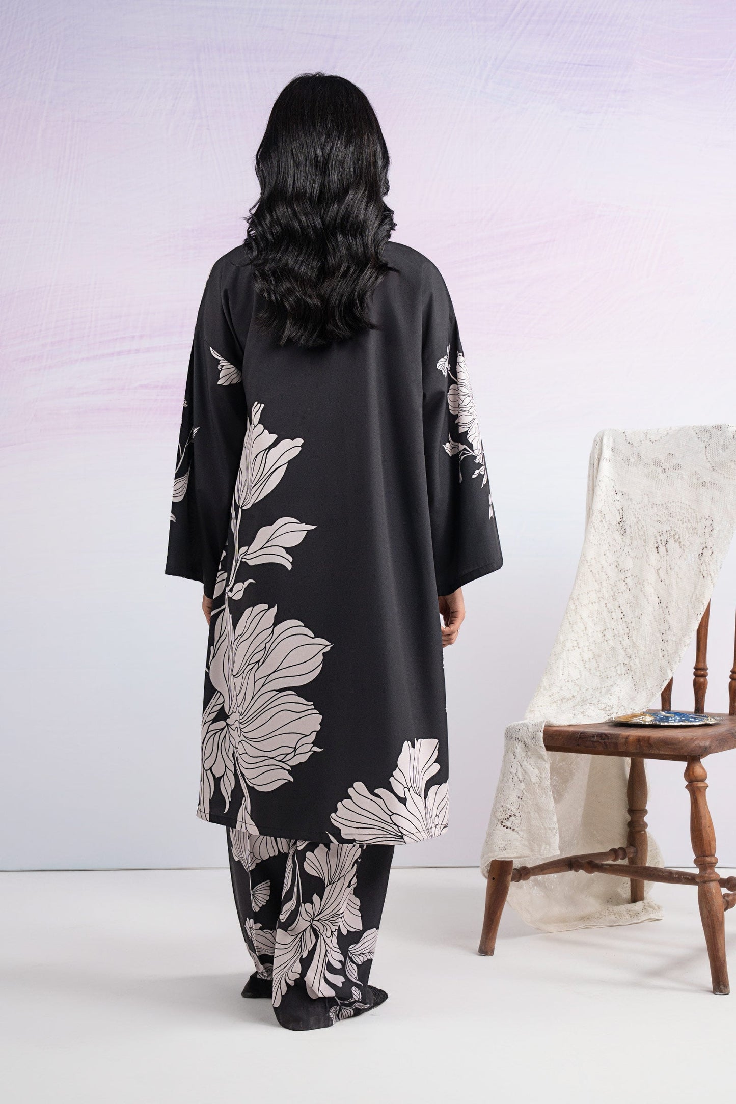 2 Pc Printed Crepe Suit