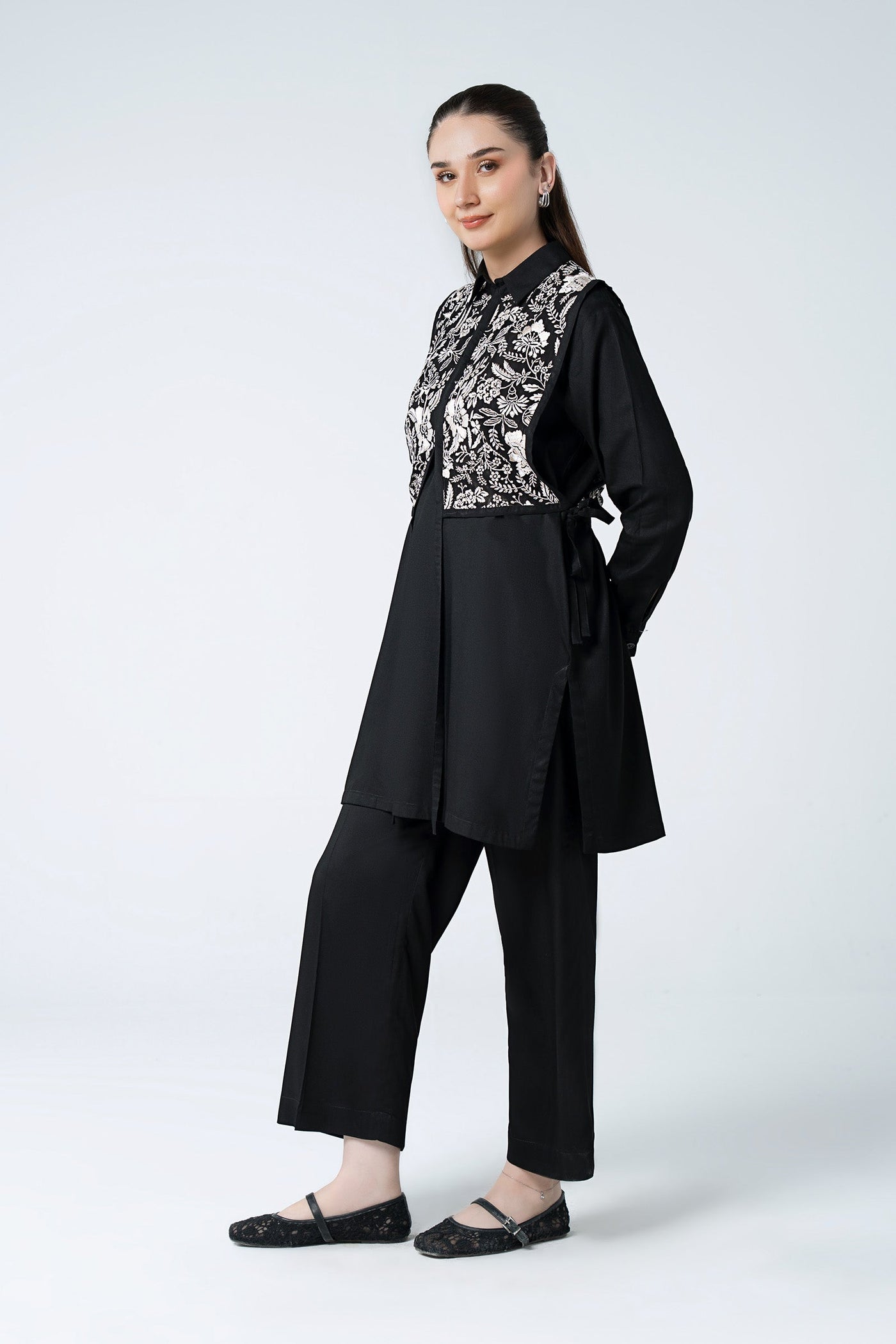 2 Pc Printed Crepe Suit