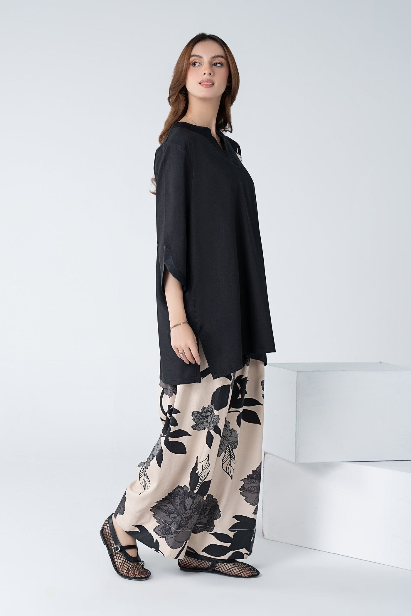 2 Pc Embroidered Twill Suit