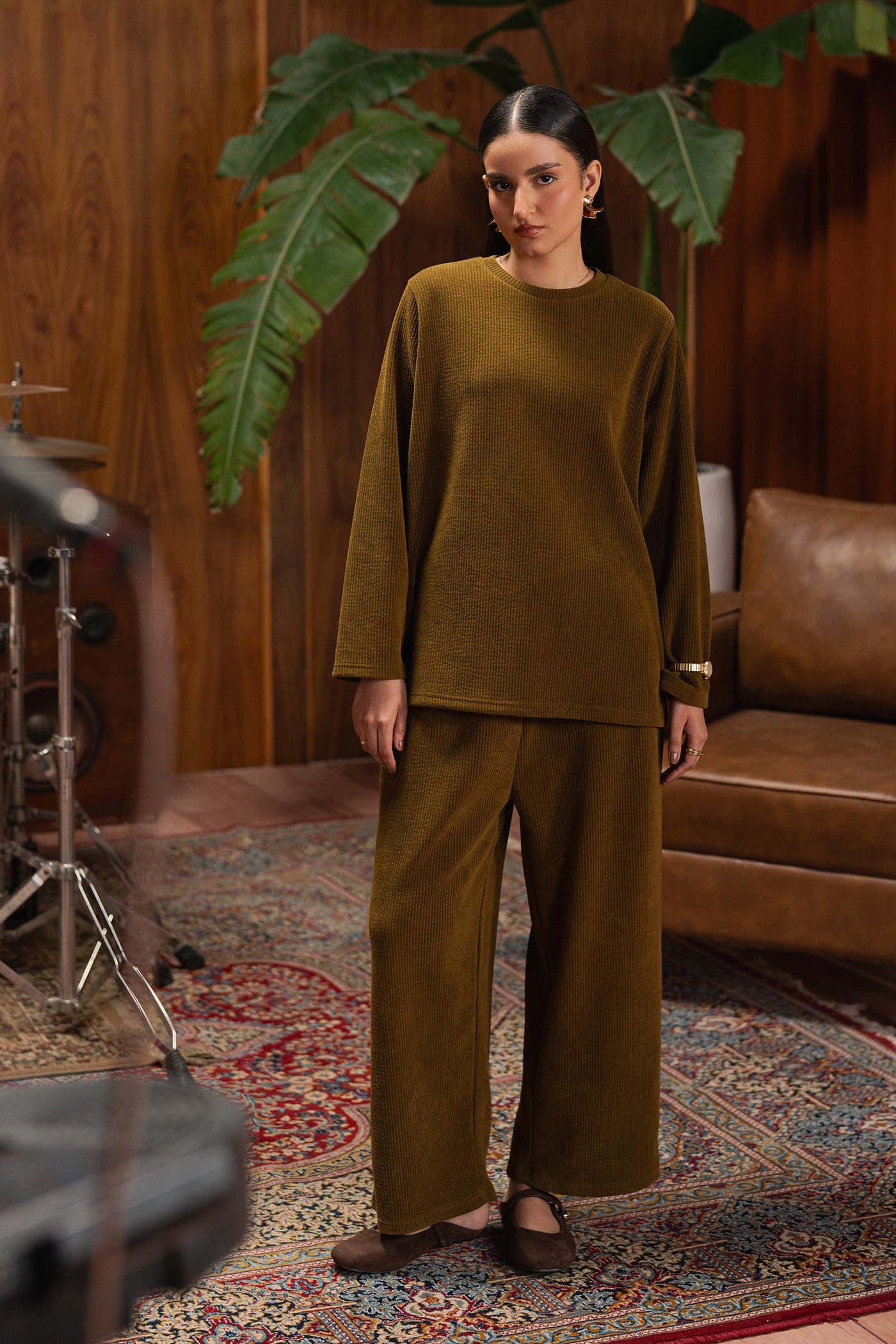 Solid Rib Co-Ord Set