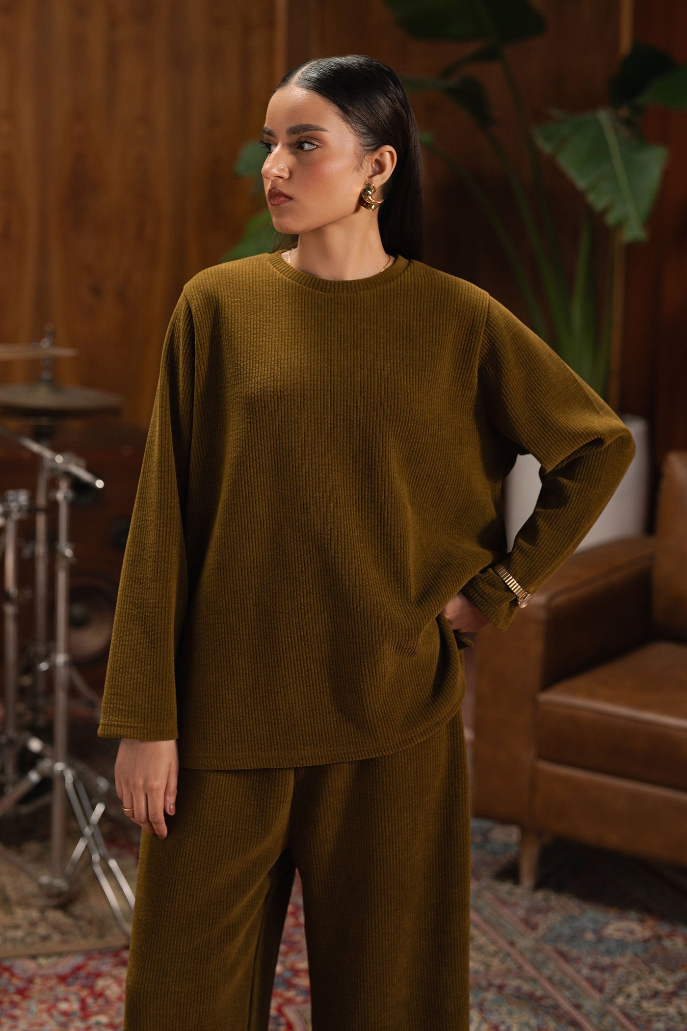 Solid Rib Co-Ord Set