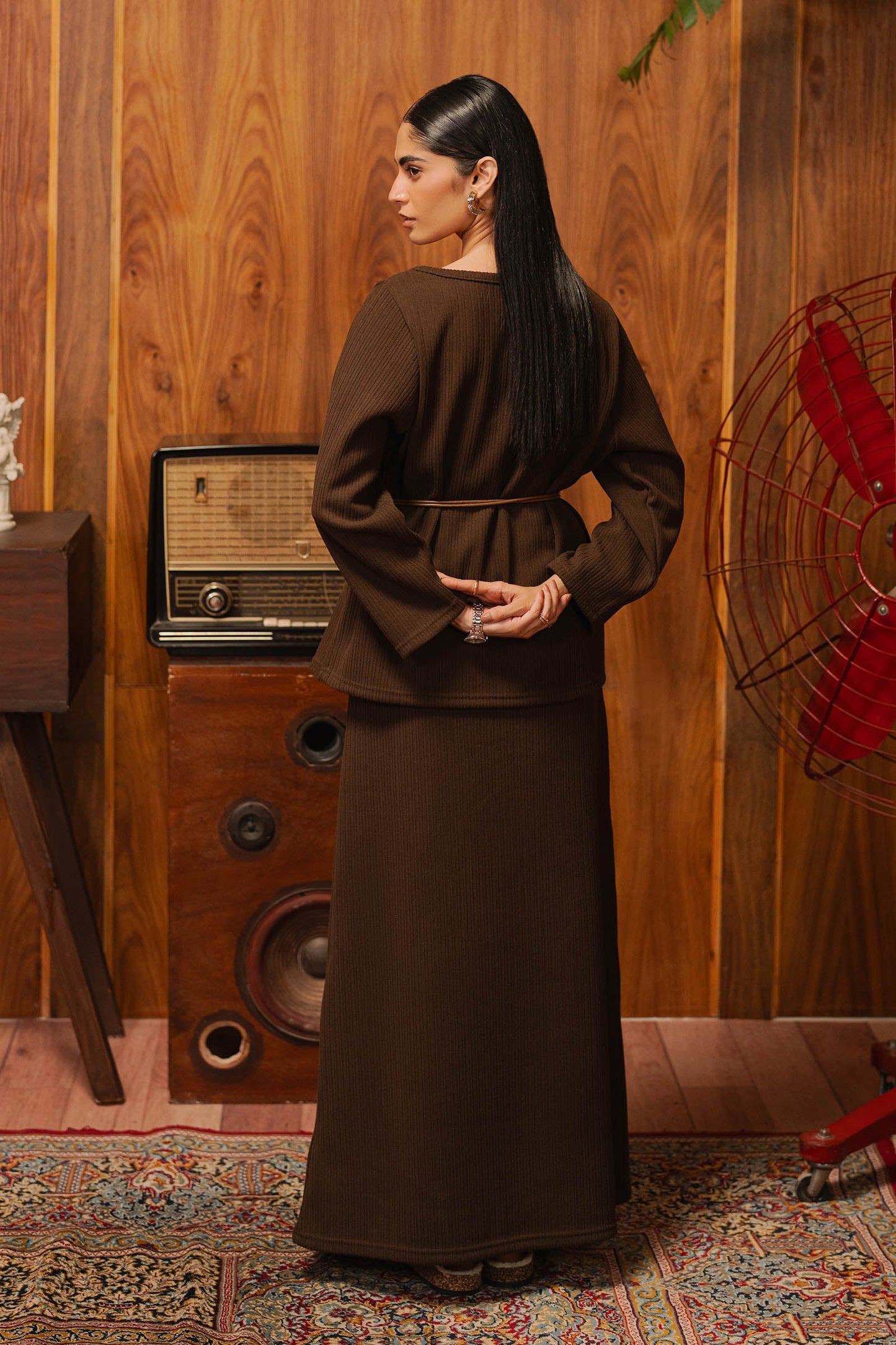 Ribbed Skirt Set