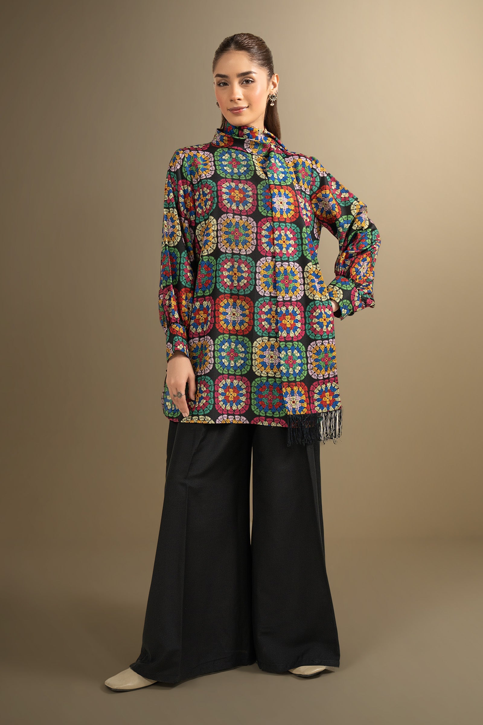 3 Pc Printed Georgette Suit