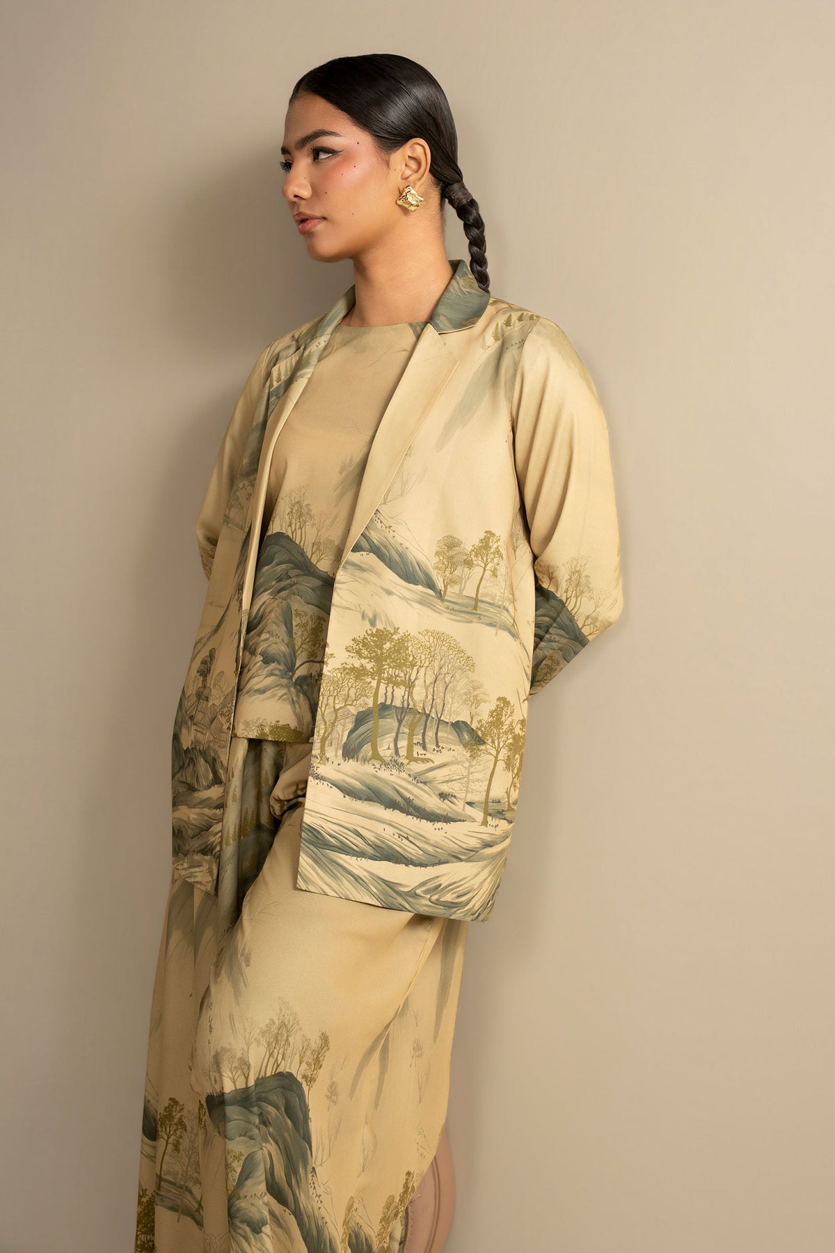 3 Pc Printed Georgette Suit